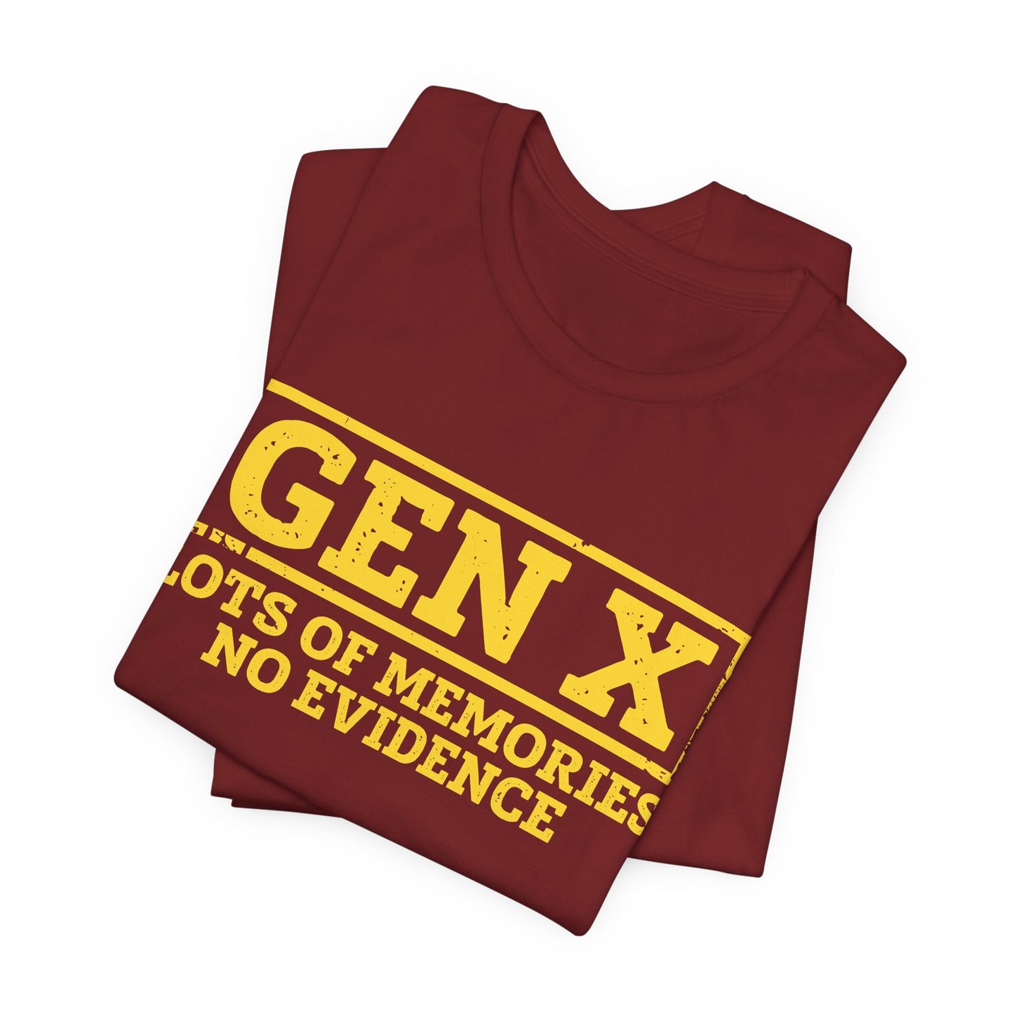 T-shirt - Sarcastic - GenX No Memories (01-yellow)