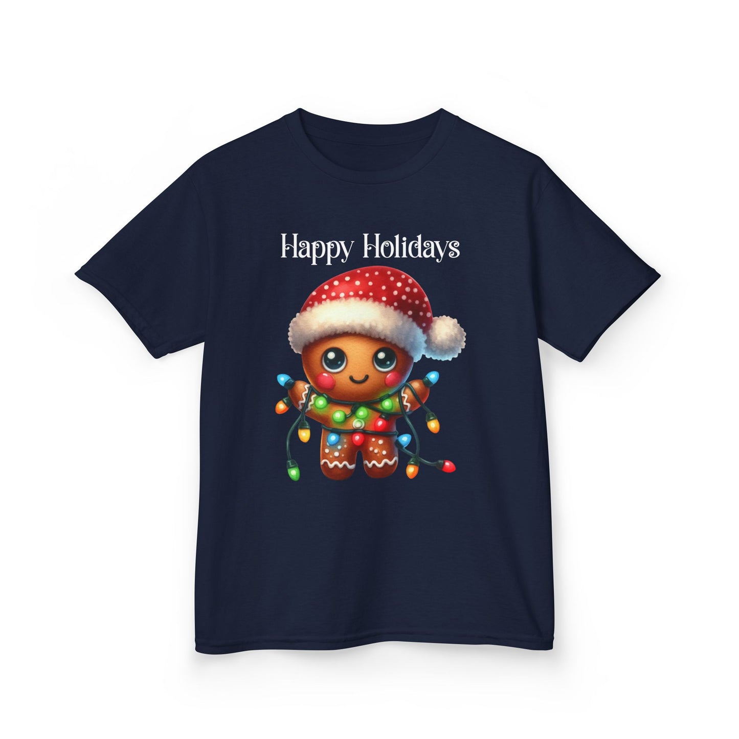 Child Tee - Christmas - Gingerbread - Happy Holidays (02a)
