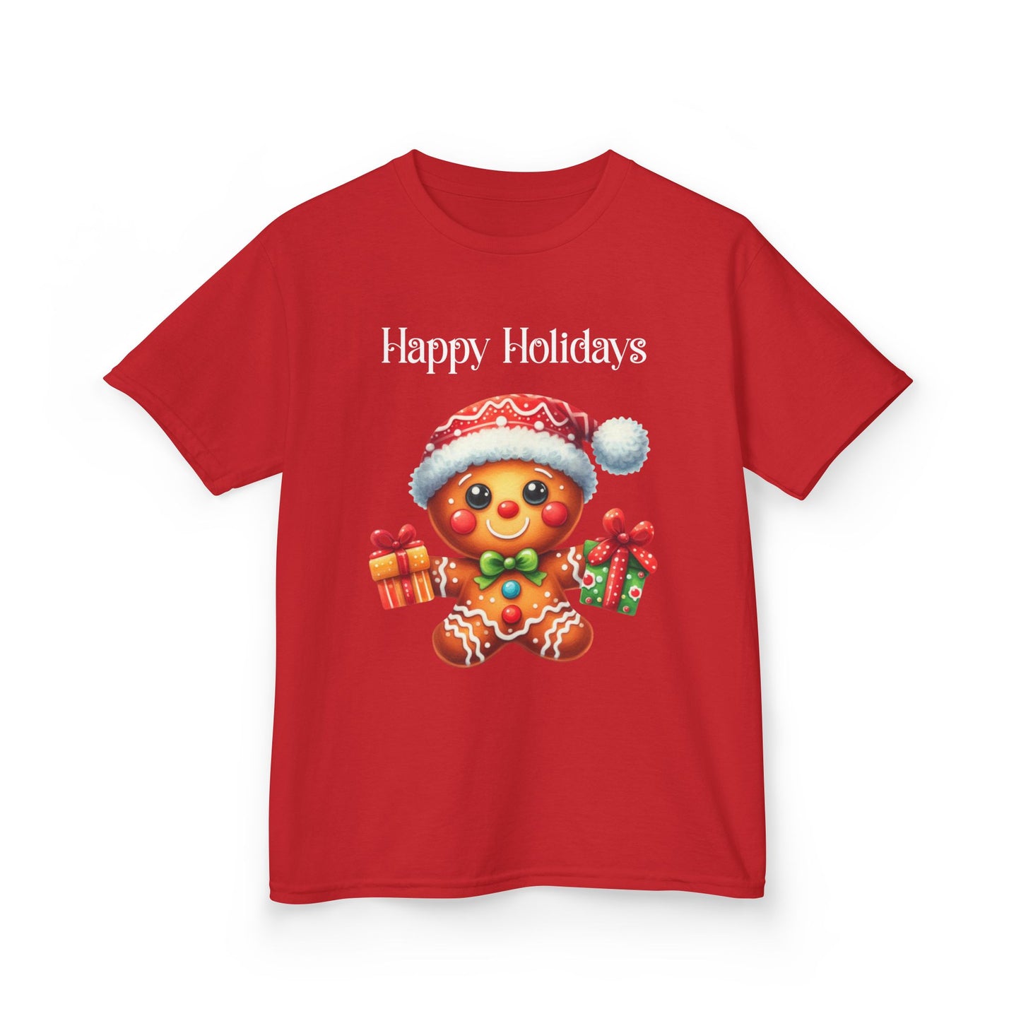 Child Tee - Christmas - Gingerbread - Happy Holidays (01a)