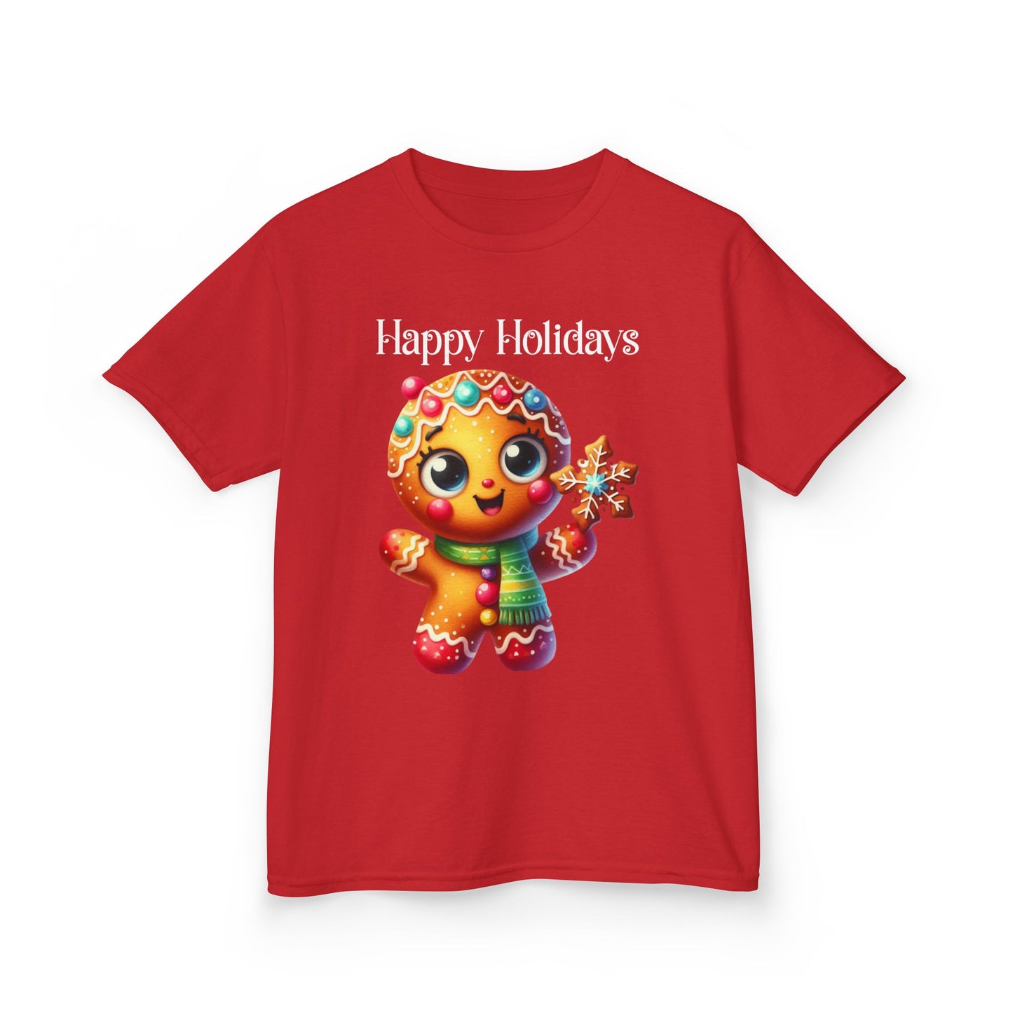 Child Tee - Christmas - Gingerbread - Happy Holidays (03a)