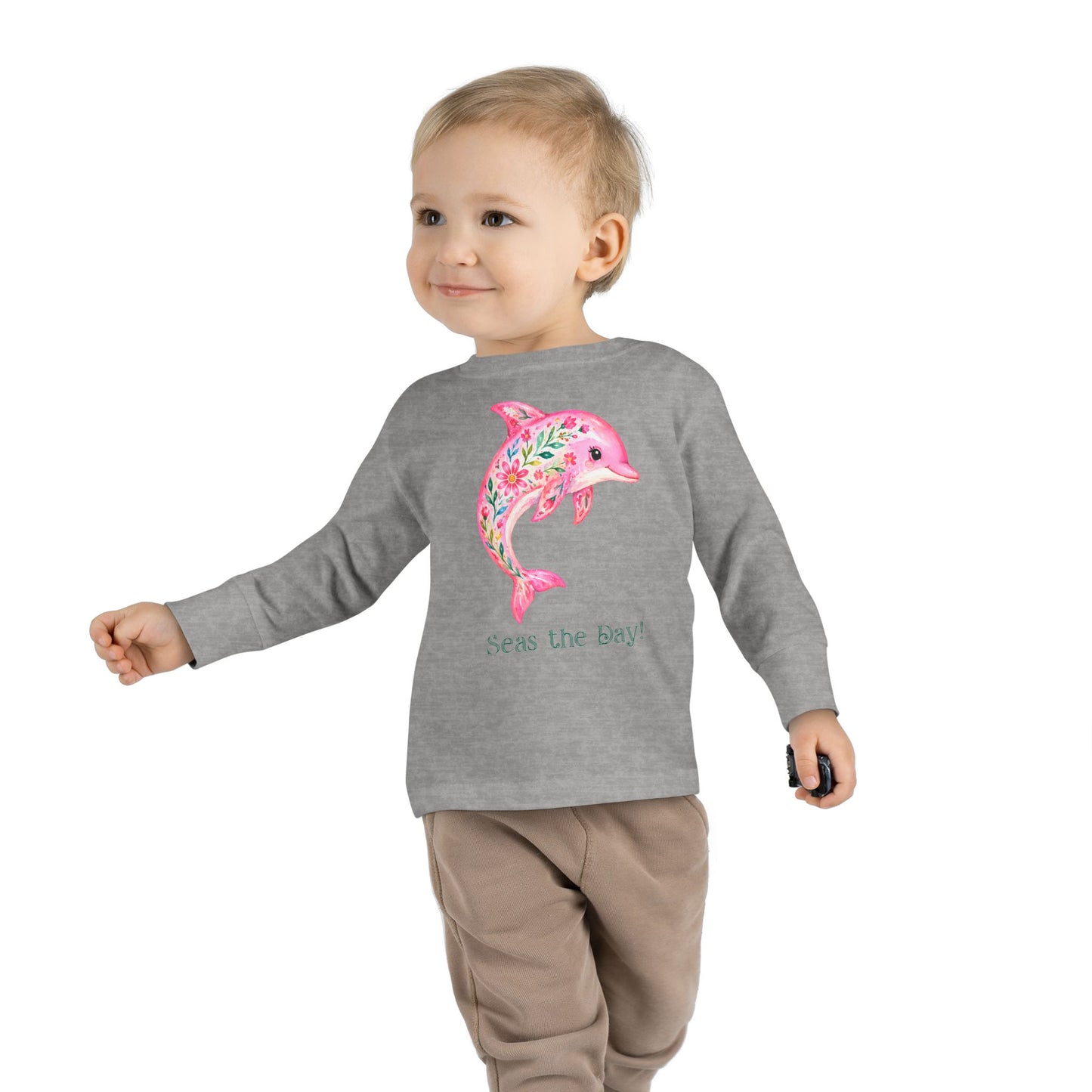 Toddler LS Tee - Animal - Seas the Day Dolphin (01)