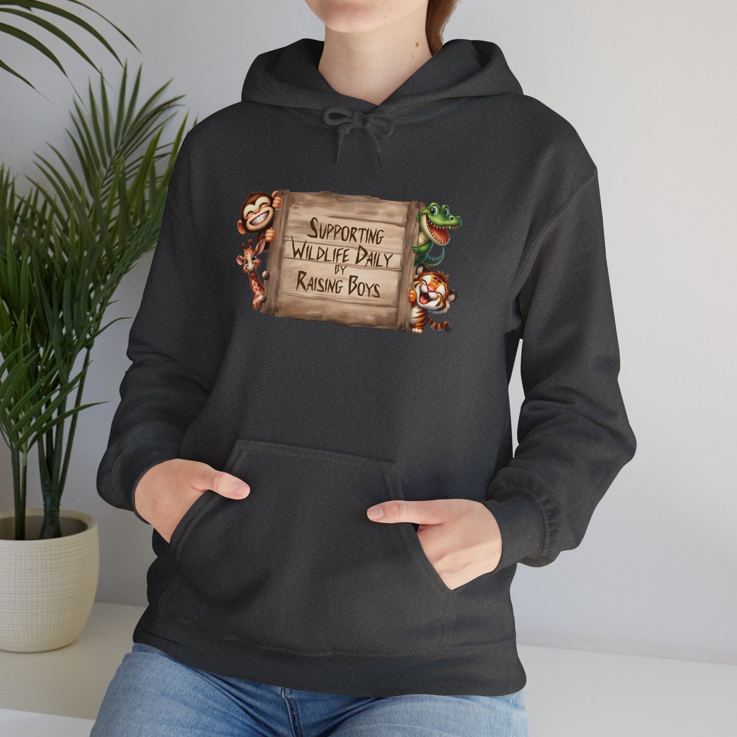 Hoodie - Supporting Wildlife by Raising Boys