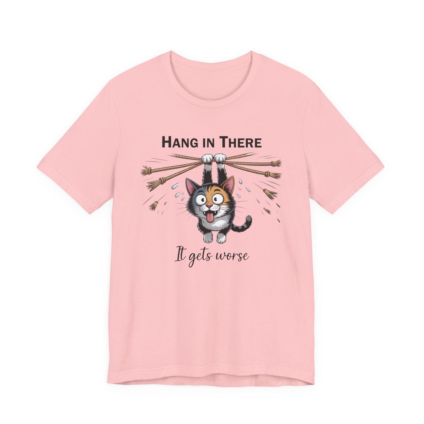 T-Shirt - Animal - Cat - Hang in there (1a)