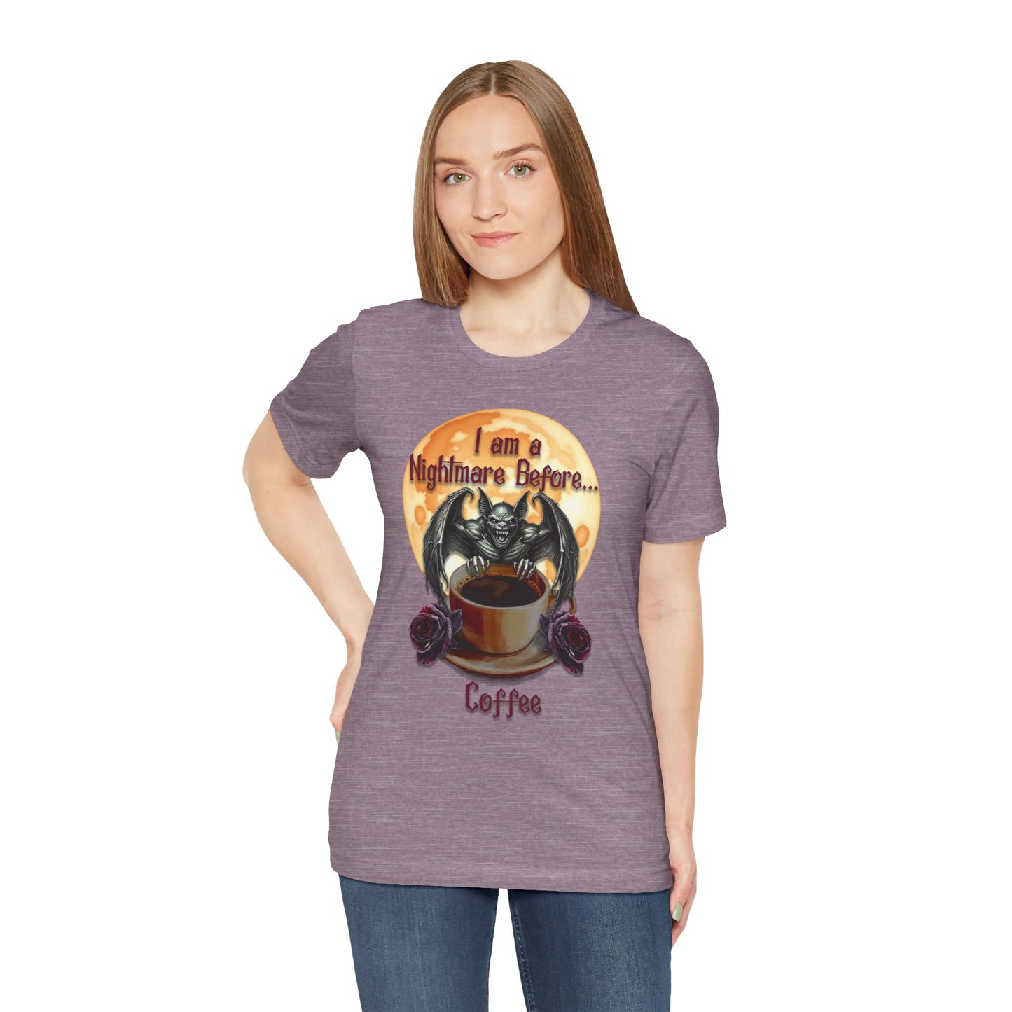 T-shirt - Halloween - Nightmare Before Coffee (1a) - Front Only
