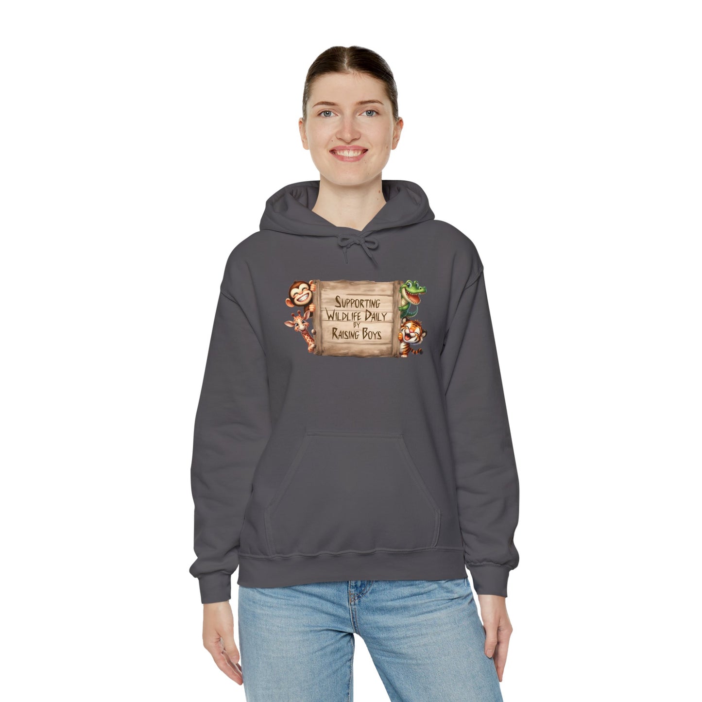 Hoodie - Supporting Wildlife by Raising Boys