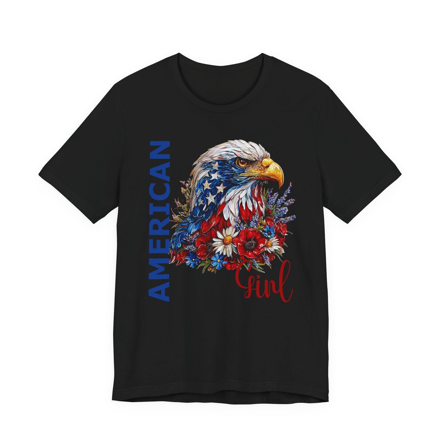 T-Shirt - American - American Girl with Eagle 01