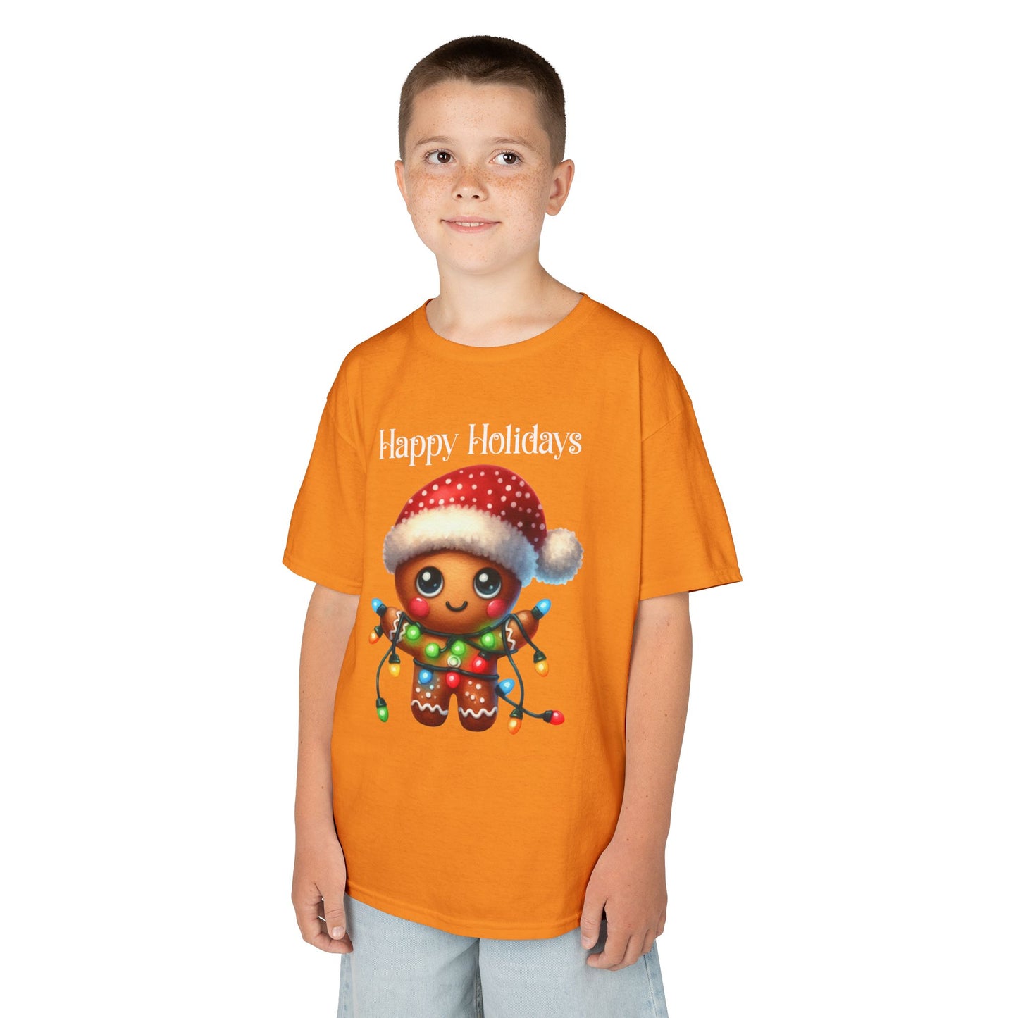 Child Tee - Christmas - Gingerbread - Happy Holidays (02a)