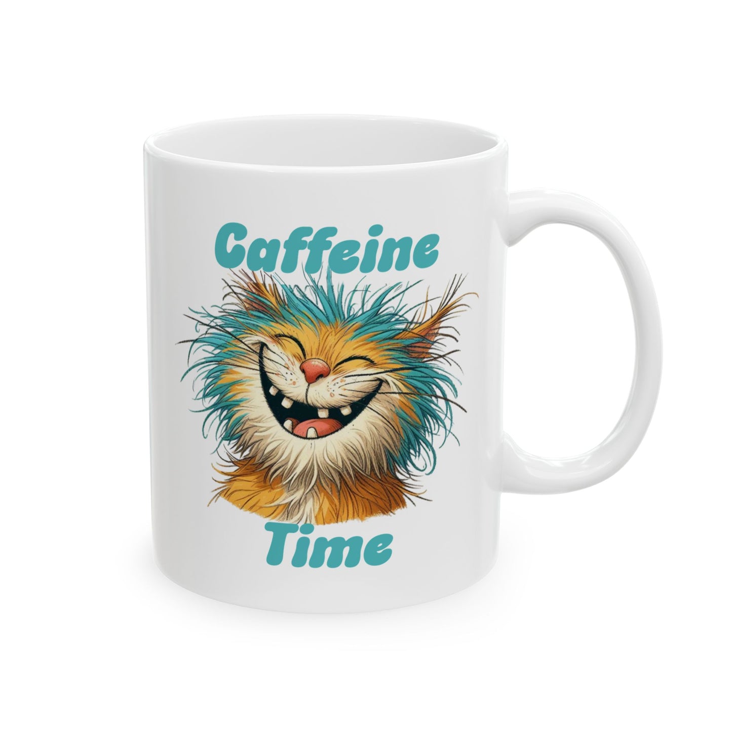 Ceramic Mug - Caffeine Time with Cat (3)