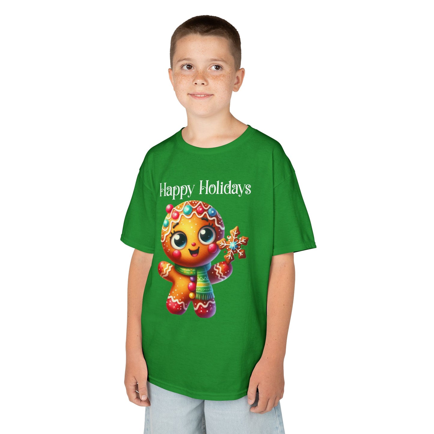 Child Tee - Christmas - Gingerbread - Happy Holidays (03a)