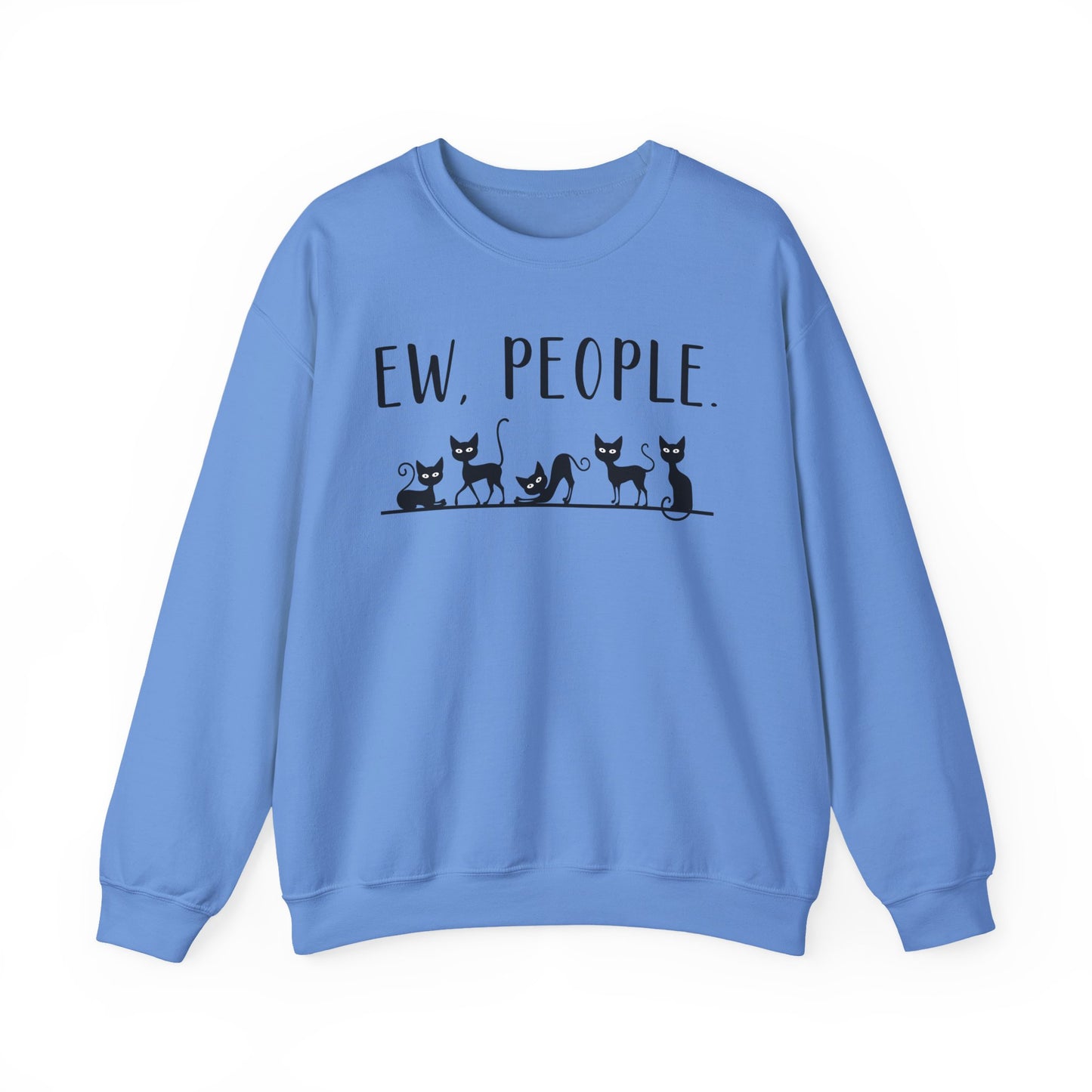 Sweatshirt - Animal Lover - Ew People with Black Cats (01)