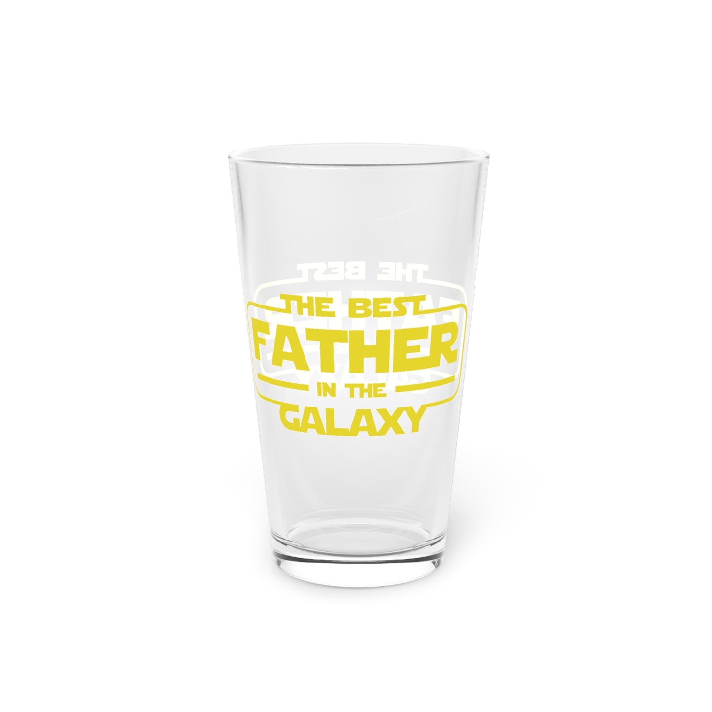 Pint Glass, 16oz - Dad - Best Father in Galaxy (1)