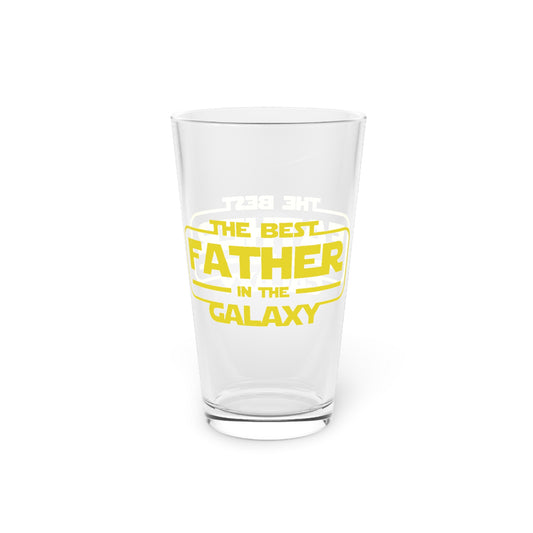 Pint Glass, 16oz - Dad - Best Father in Galaxy (1)