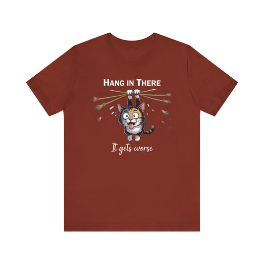 T-Shirt - Animal - Cat - Hang in there (1b)