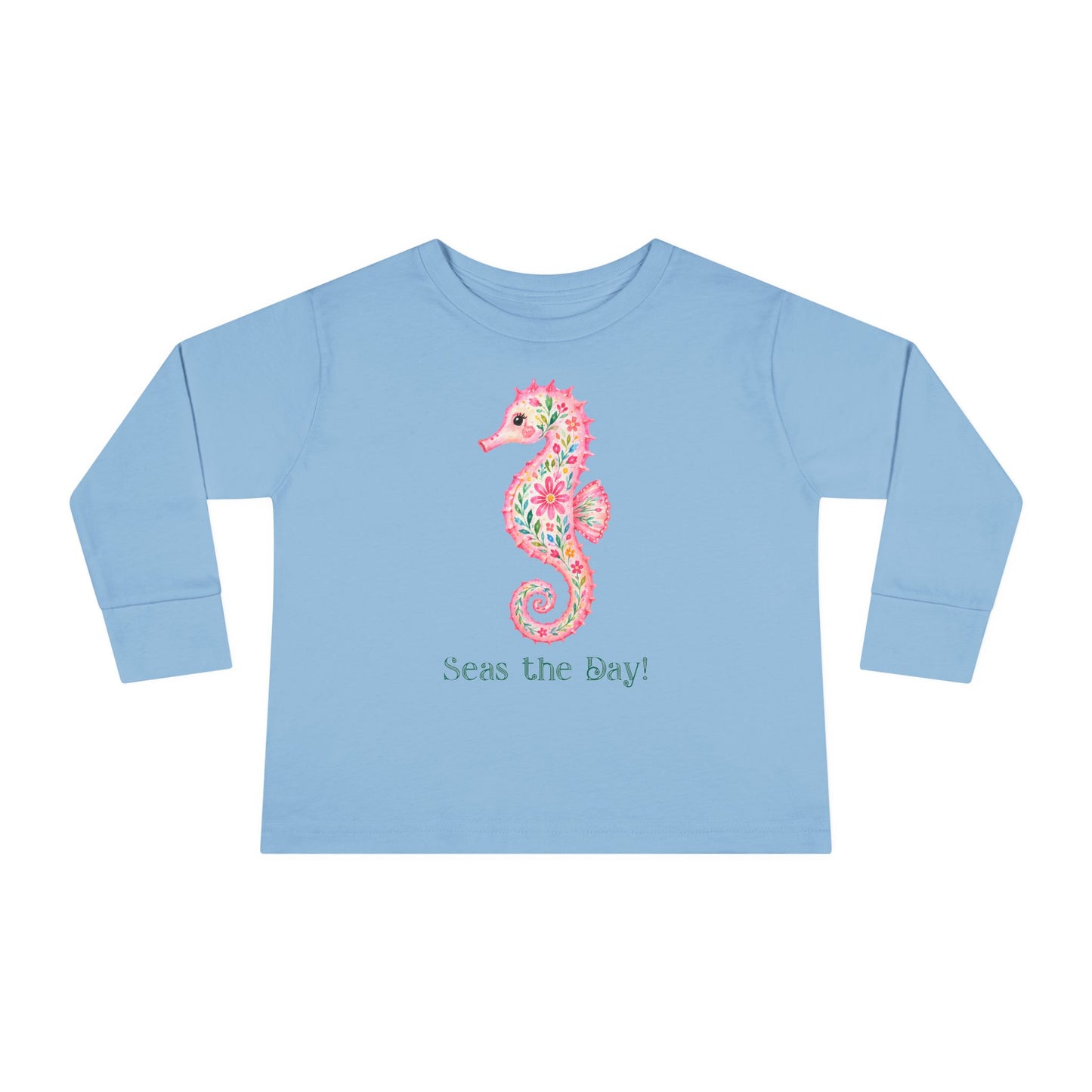 Toddler LS Tee - Animal - Seas the Day Seahorse (01)