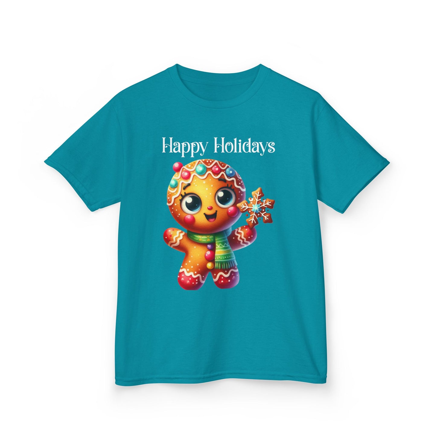 Child Tee - Christmas - Gingerbread - Happy Holidays (03a)