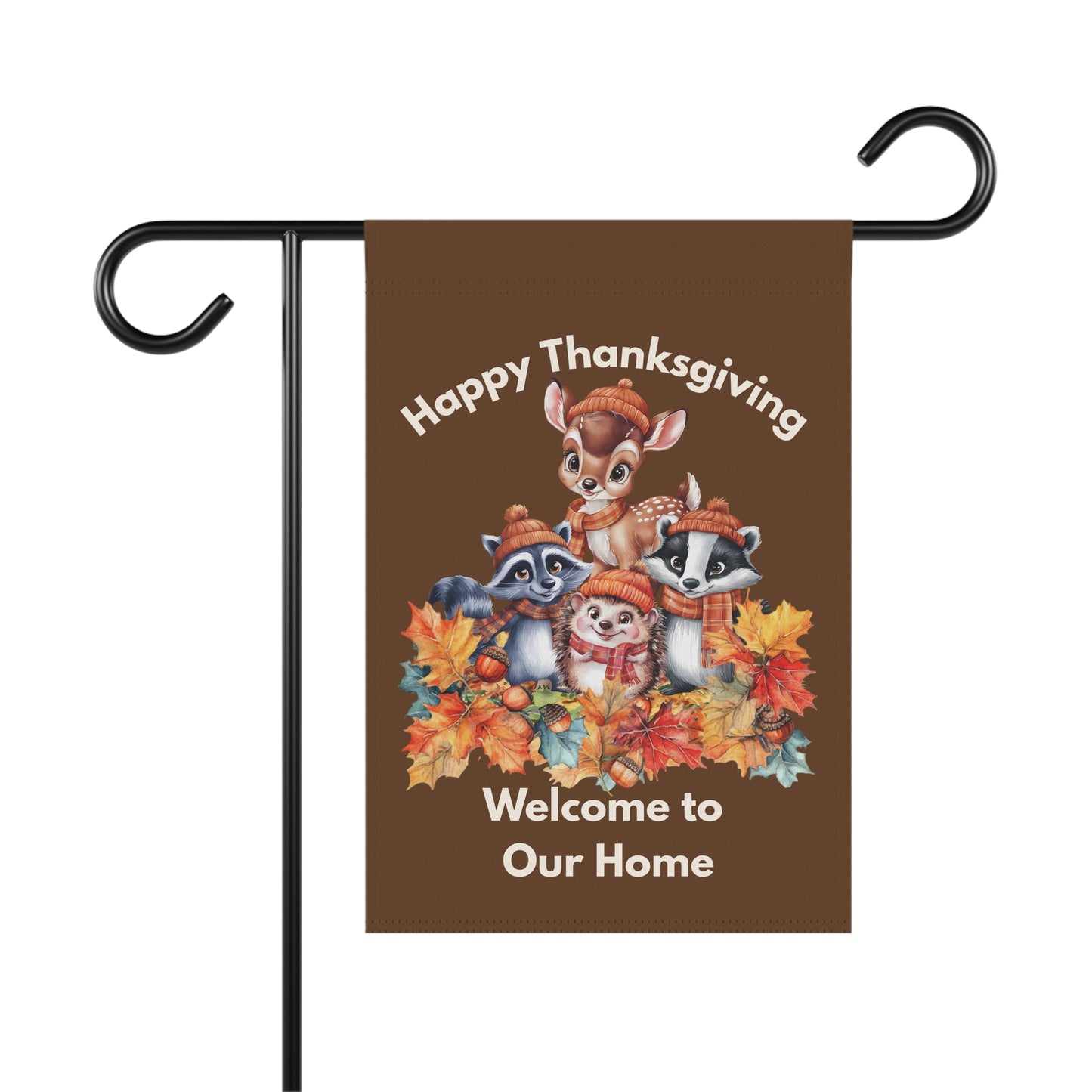 Garden Flag - Thanksgiving -  Autumn Animals (01a)