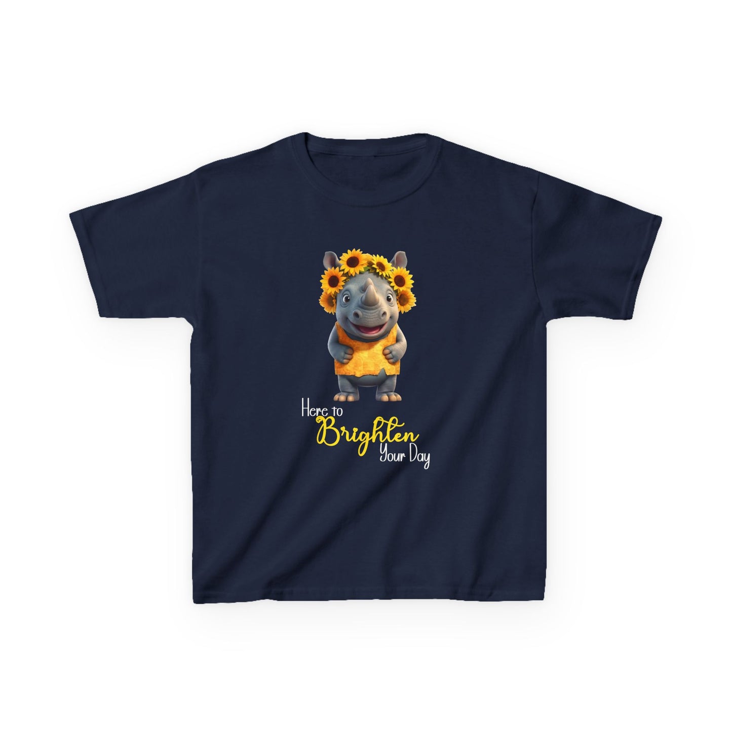 Child Tee - Animal - Here to Brighten, Rhino (01)