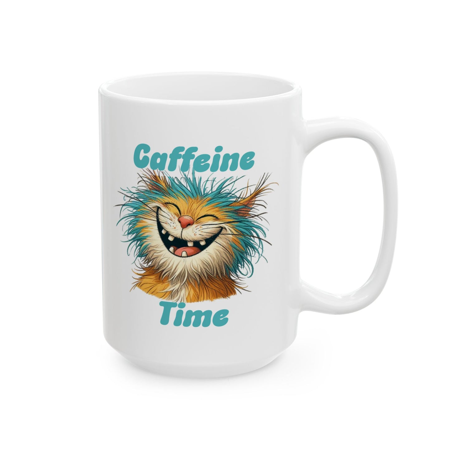 Ceramic Mug - Caffeine Time with Cat (3)