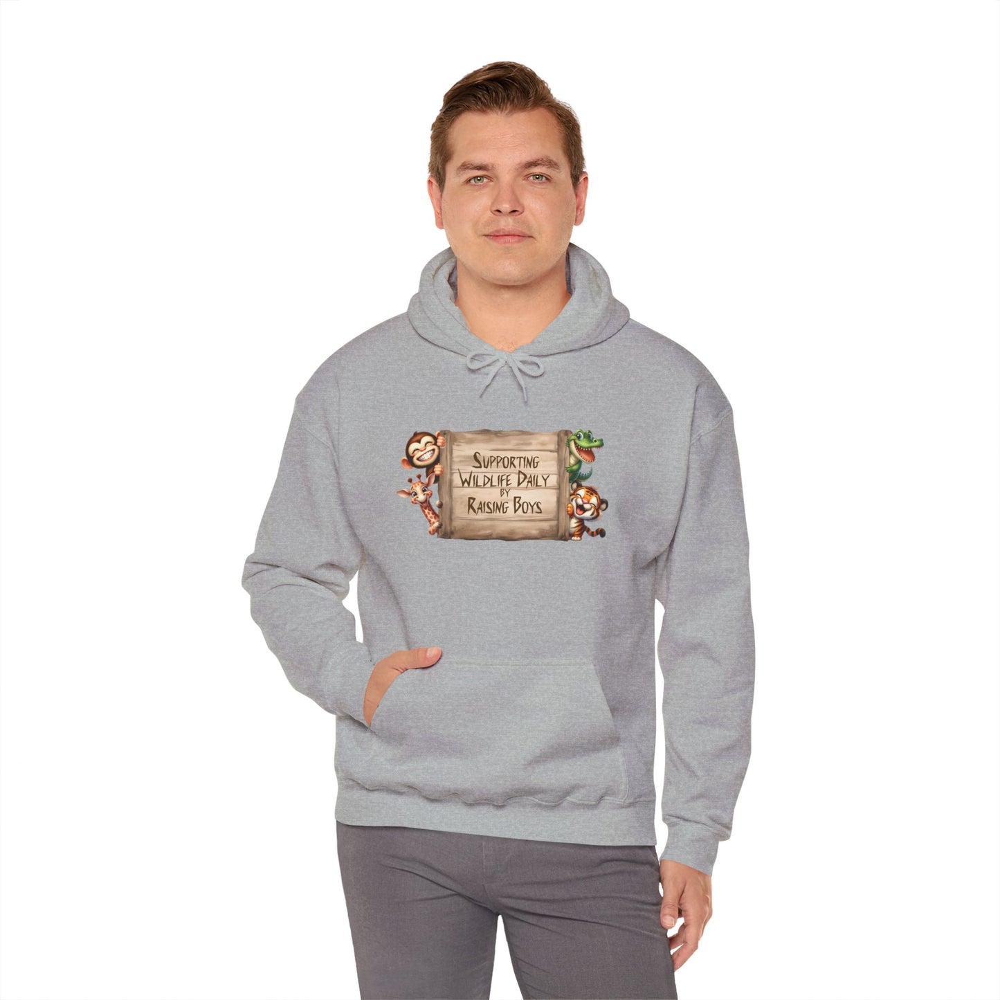 Hoodie - Supporting Wildlife by Raising Boys