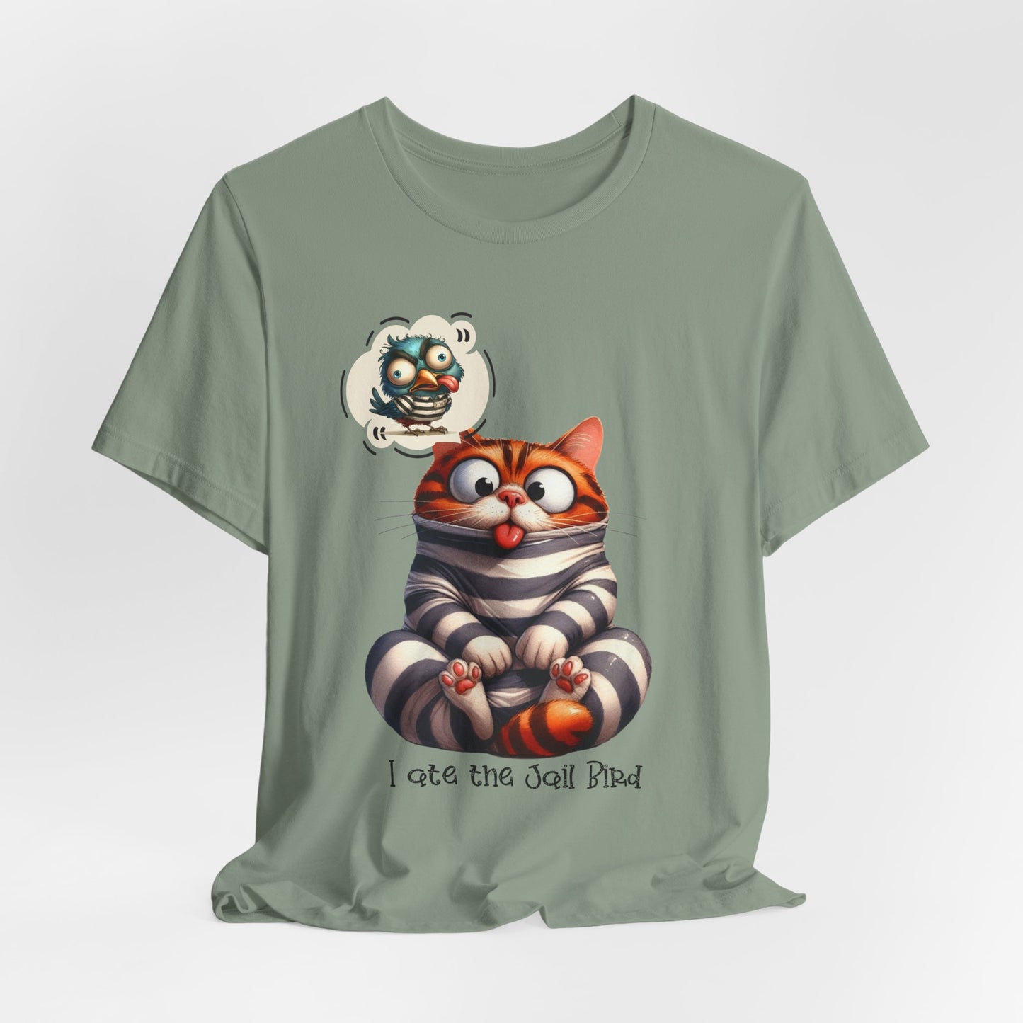 T-Shirt - Animal - Cat - I ate the jail bird (1a)