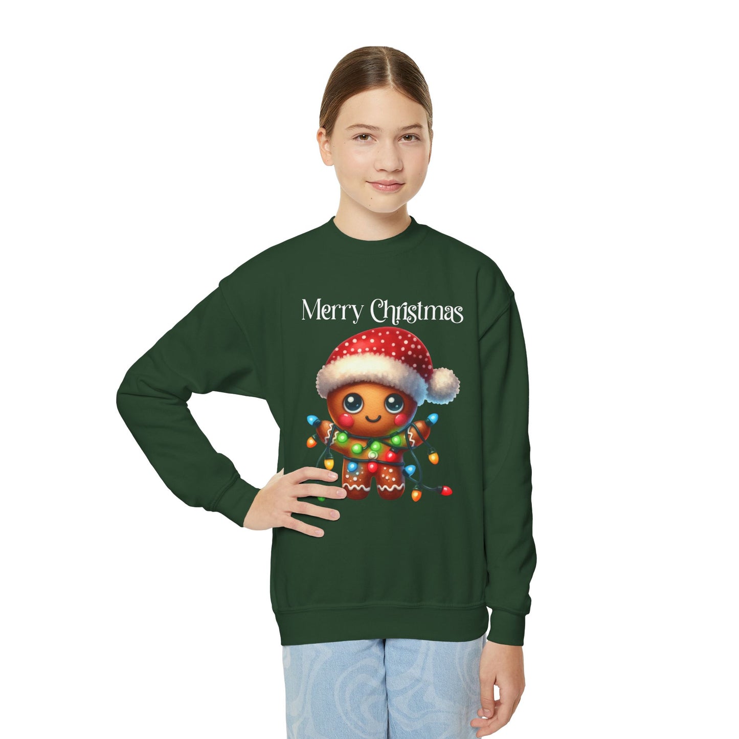 Child Sweatshirt - Christmas - Gingerbread - Merry Christmas (02a)