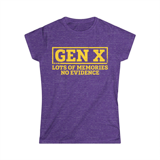 Female T-Shirt - Sassy  - GenX No Memories (01-yellow)
