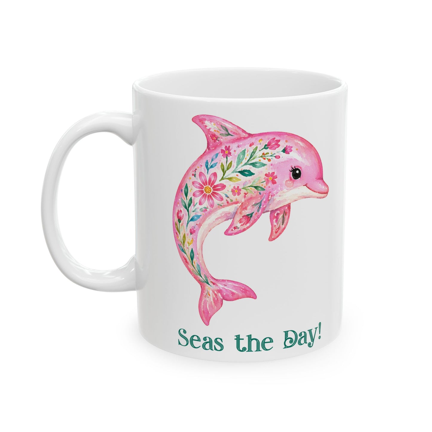 Ceramic Mug - Animal - Seas the Day Dolphin (01)