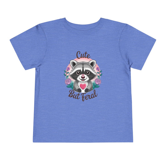 Toddler Tee - Animal / Racoon - Cute but Feral (01)