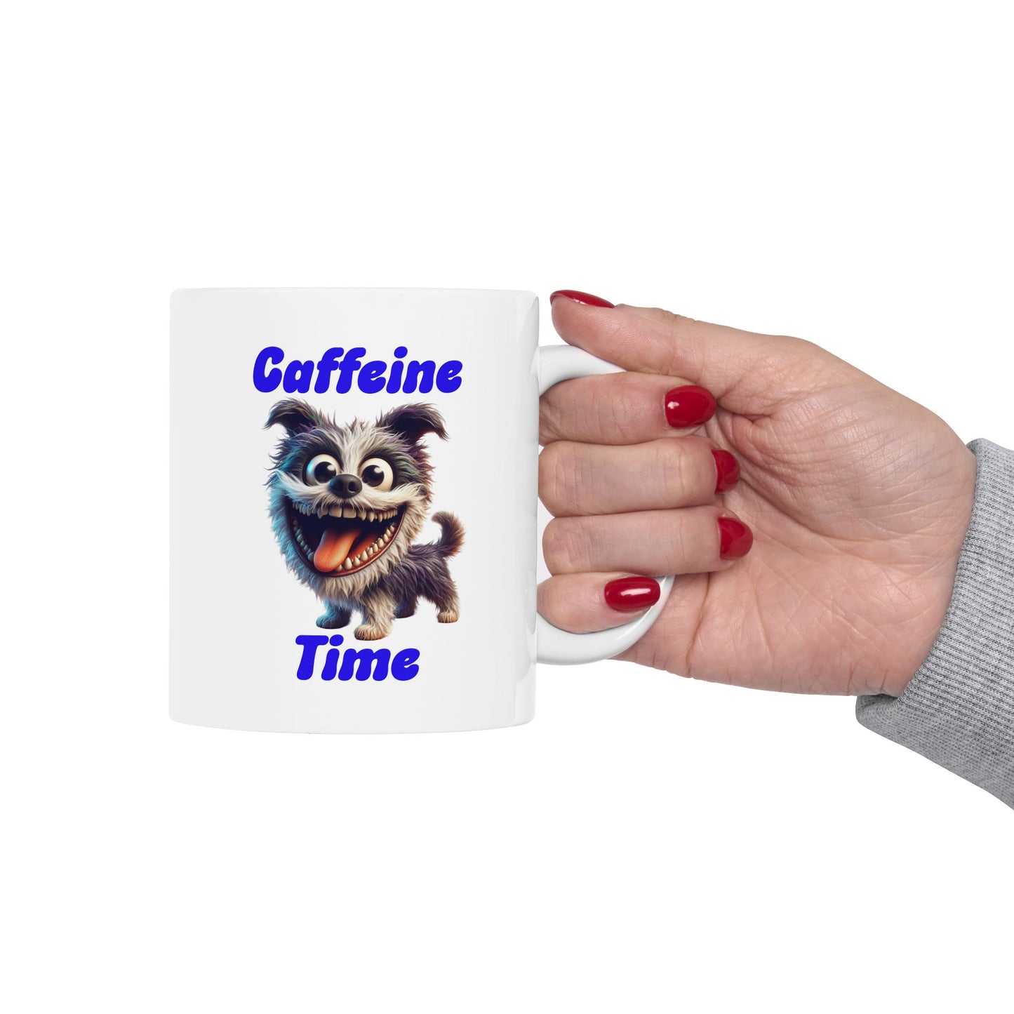 Ceramic Mug - Caffeine Time with Dog (1)