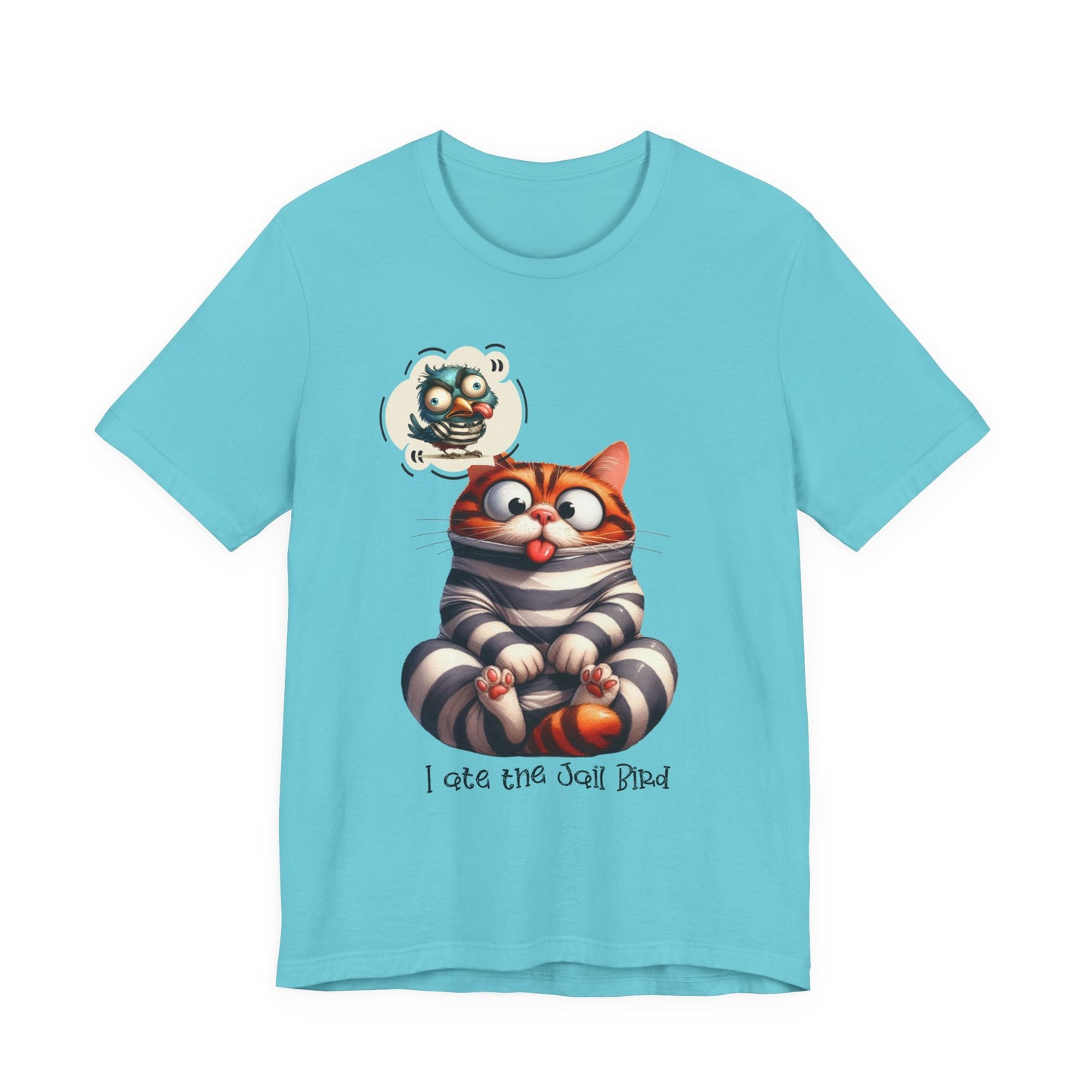 T-Shirt - Animal - Cat - I ate the jail bird (1a)