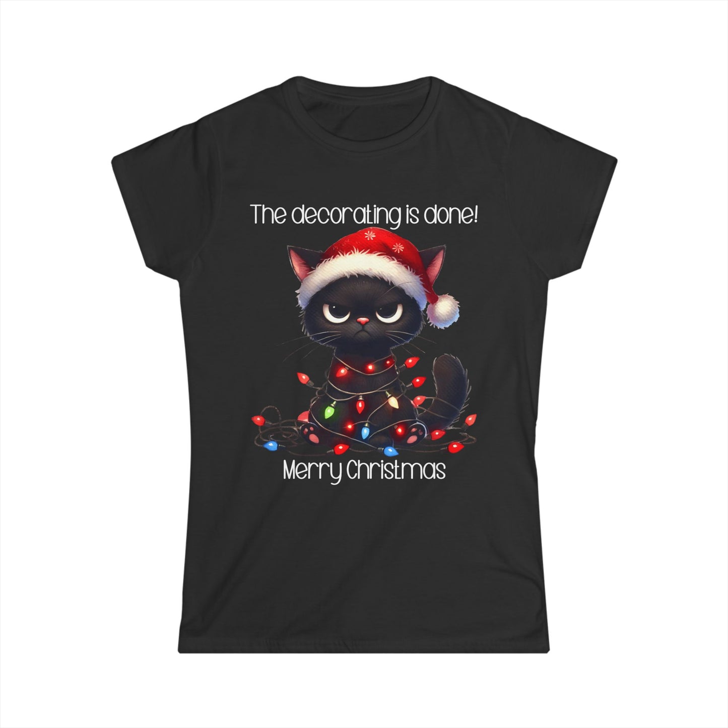 Female T-Shirt - Christmas - Decorating Done (01)