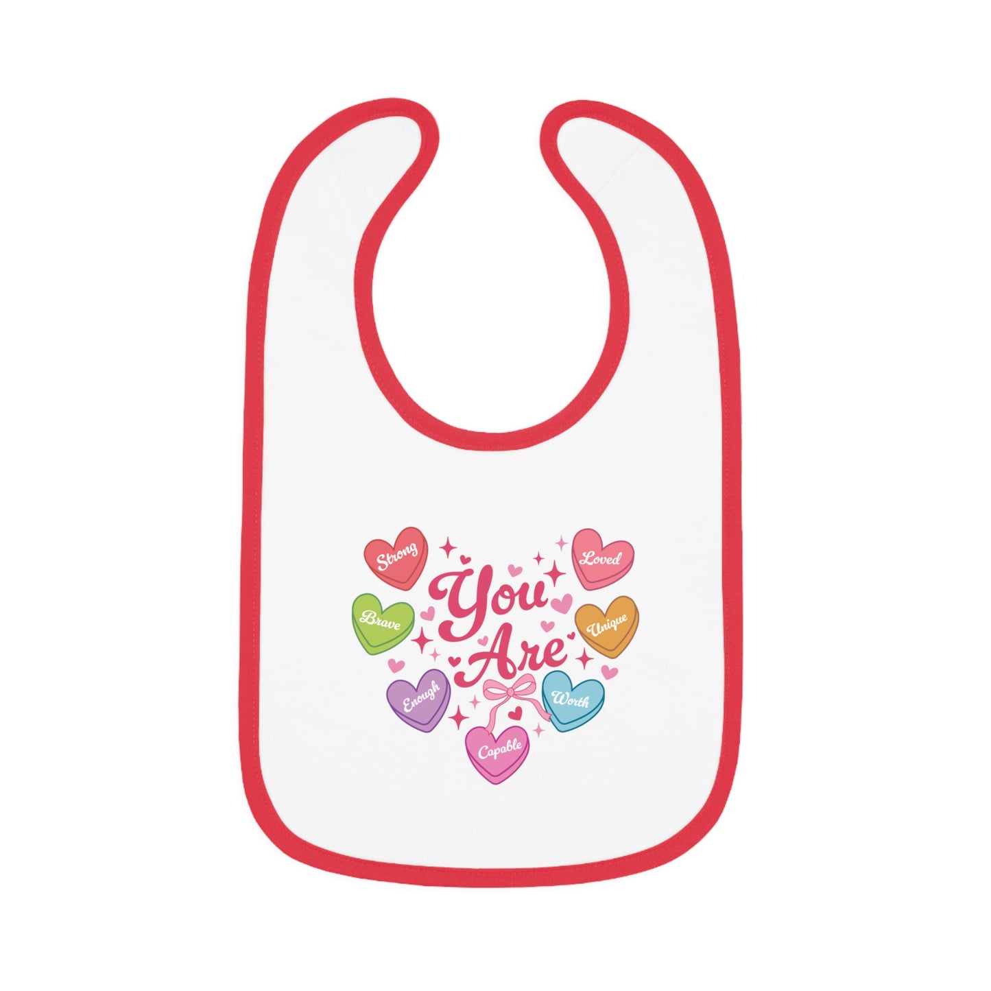 Baby Bib - Valentine - Candy Hearts (1)