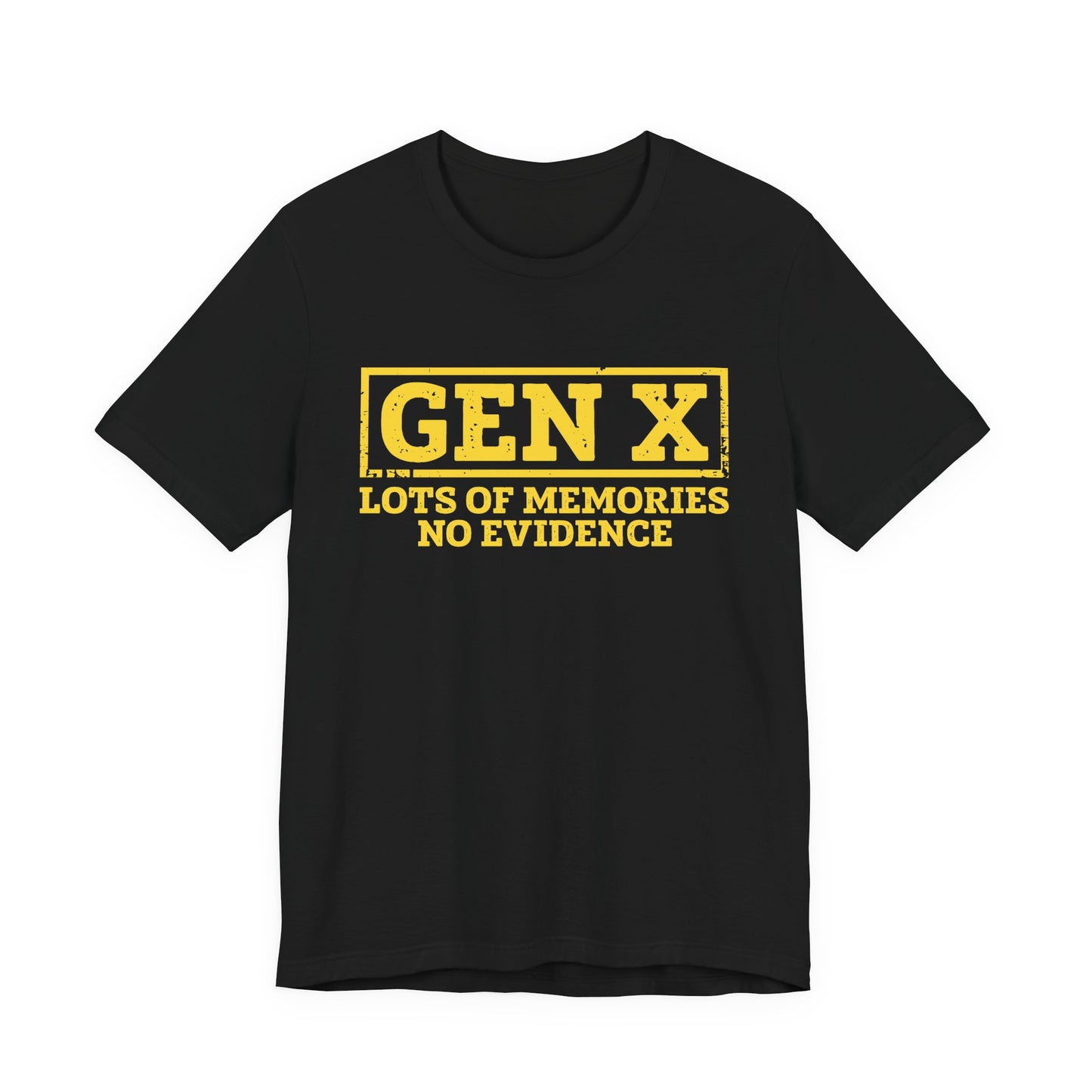 T-shirt - Sarcastic - GenX No Memories (01-yellow)