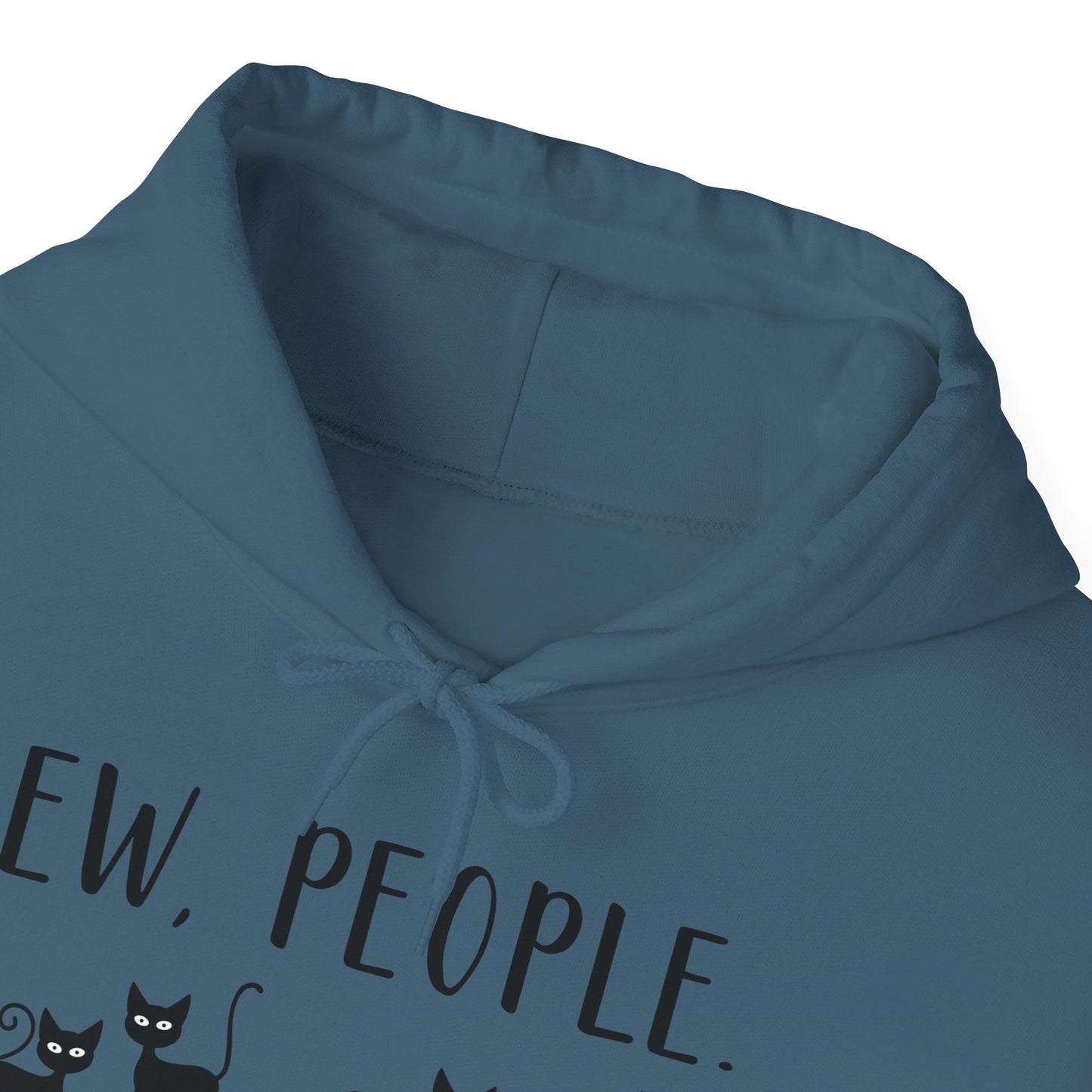 Heavy Blend Hoodie - Animal Lover - Ew People with Black Cats (01)