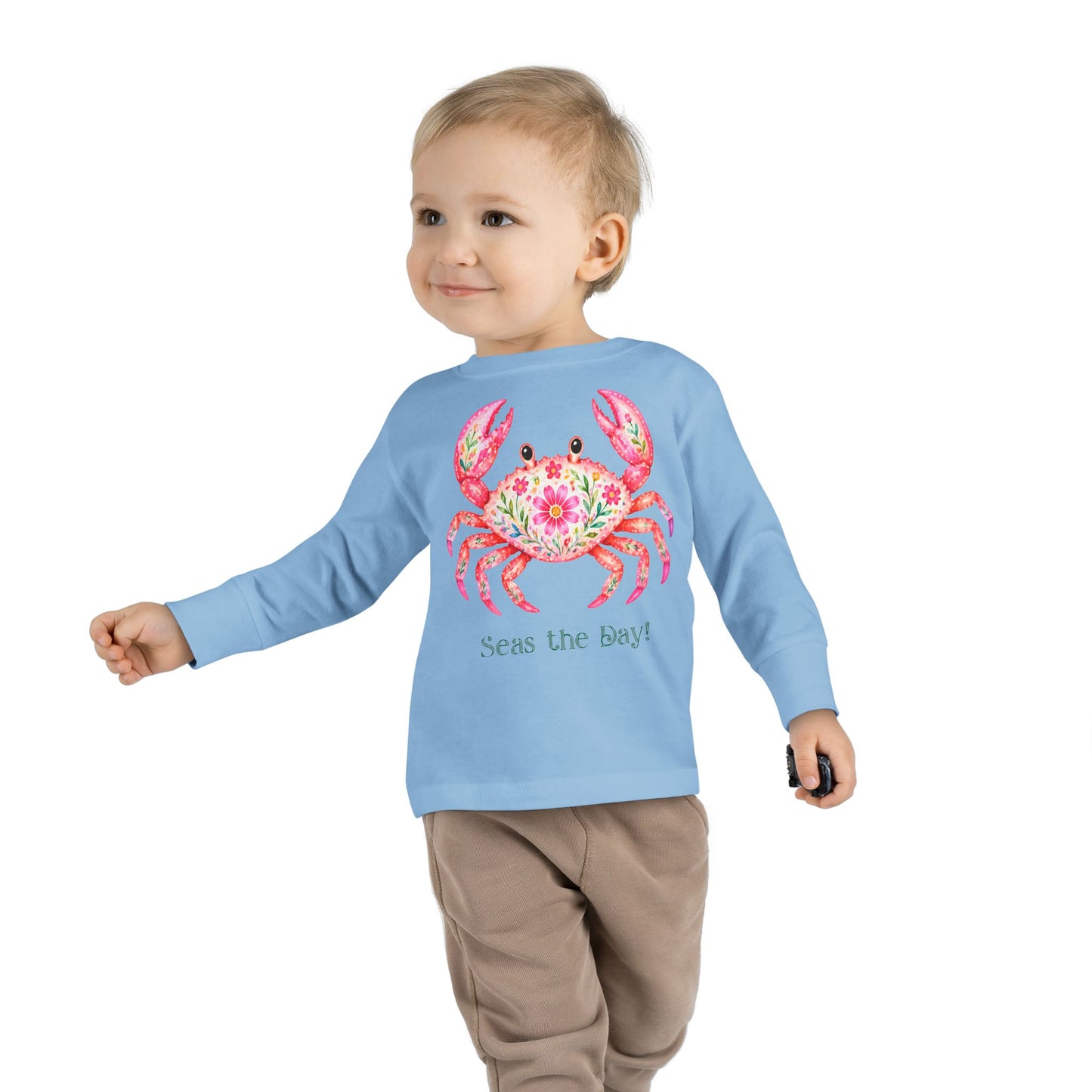 Toddler LS Tee - Animal - Seas the Day Crab (01)