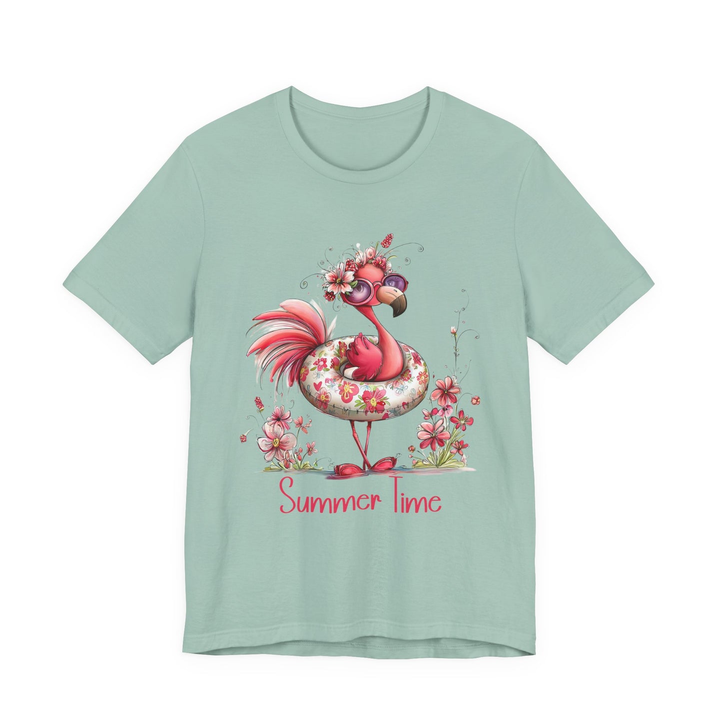 T-Shirt - Animal - Flamingo - Summer Time 01