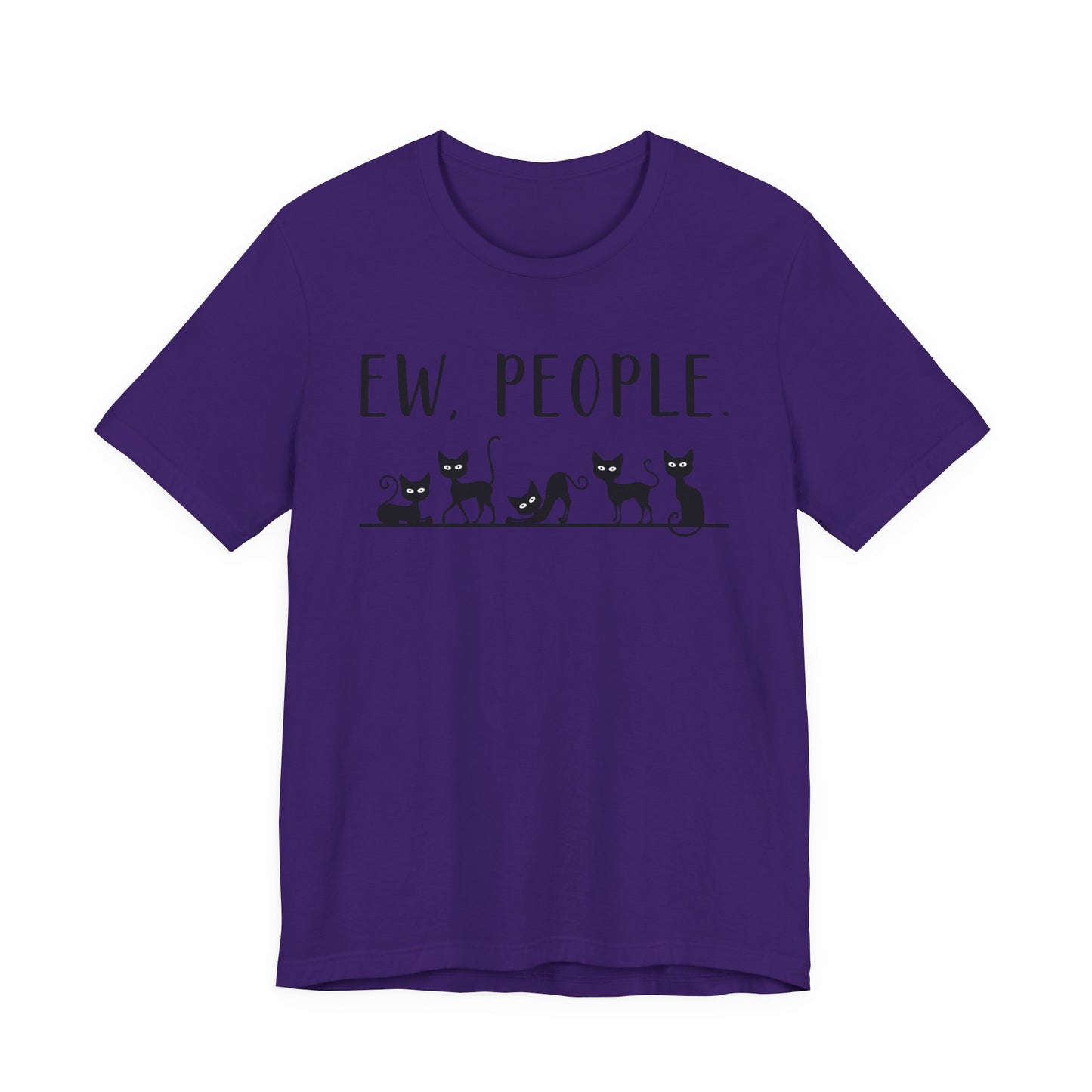 T-Shirt - Animal Lover - Ew People with Black Cats (01)
