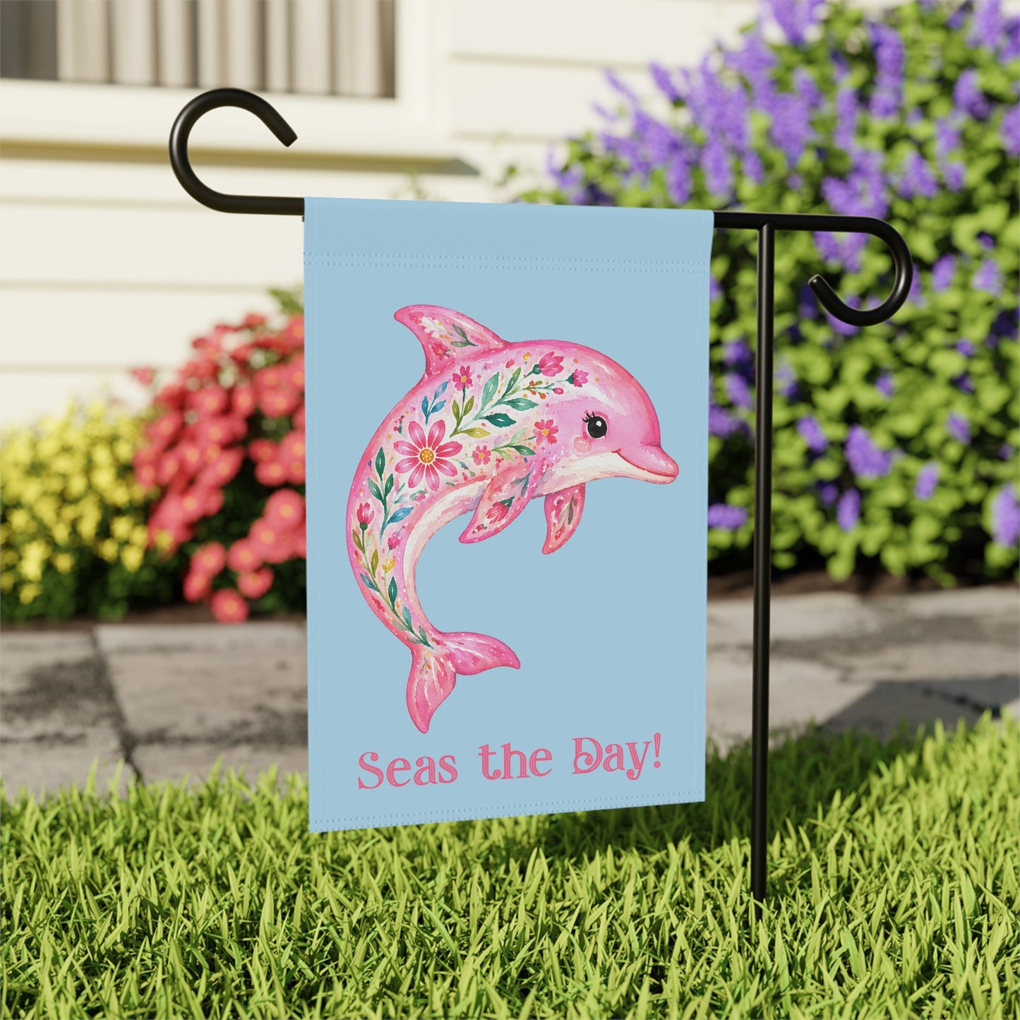 Garden Flag - Season -  Seas the Day Dolphin (01)