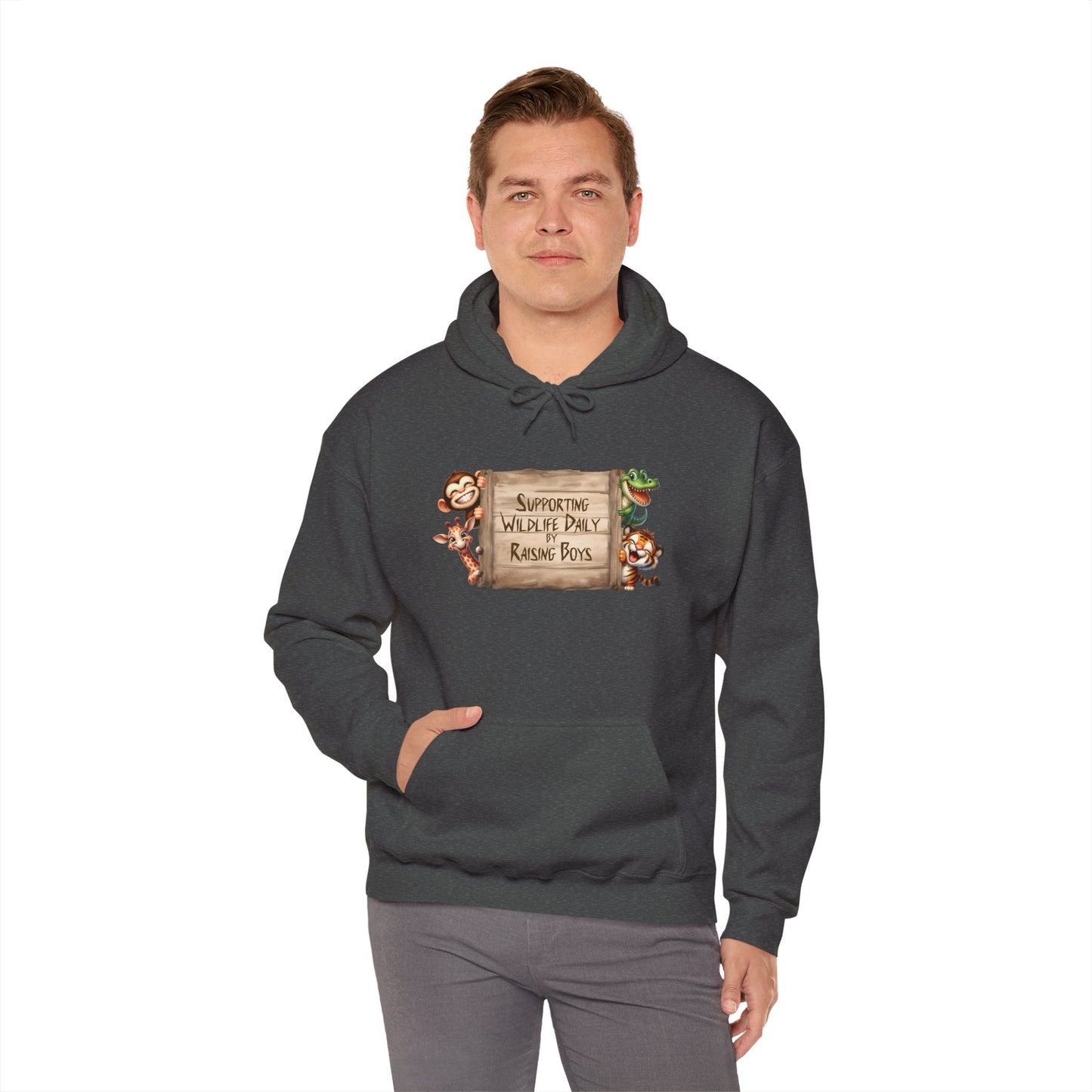 Hoodie - Supporting Wildlife by Raising Boys