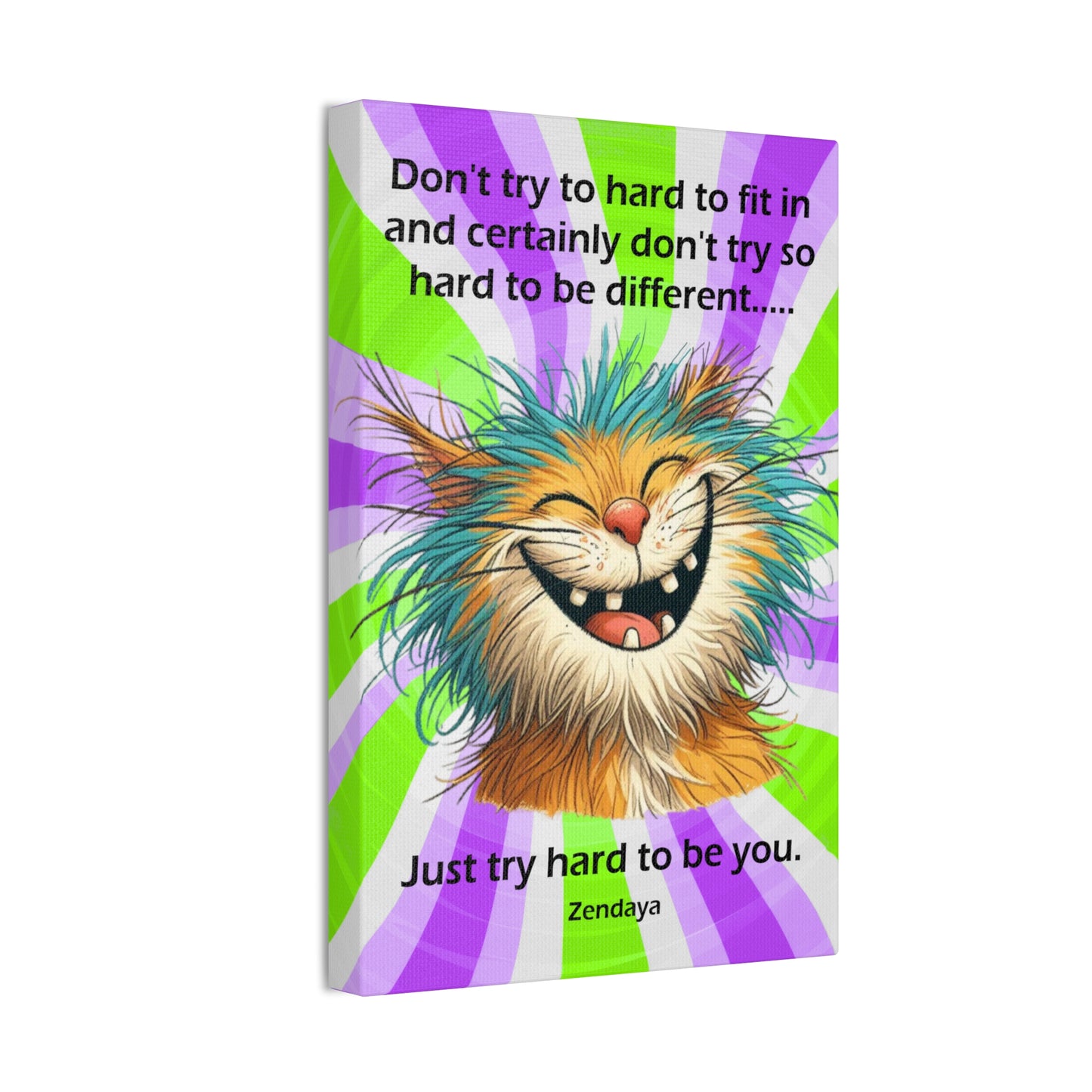 Canvas Art - Inspiring - Don't try to hard - Cat 02