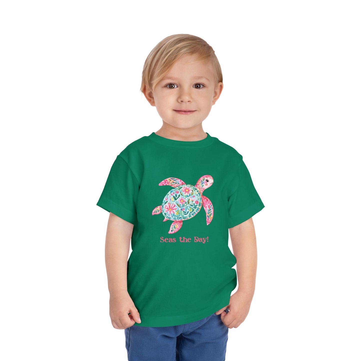 Toddler Tee - Animal - Seas the Day Turtle (01)