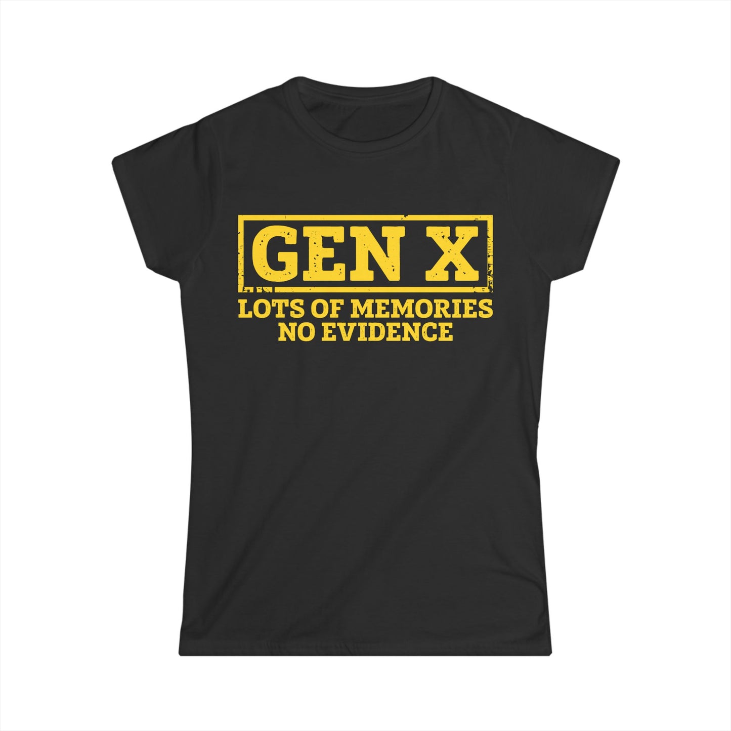 Female T-Shirt - Sassy  - GenX No Memories (01-yellow)