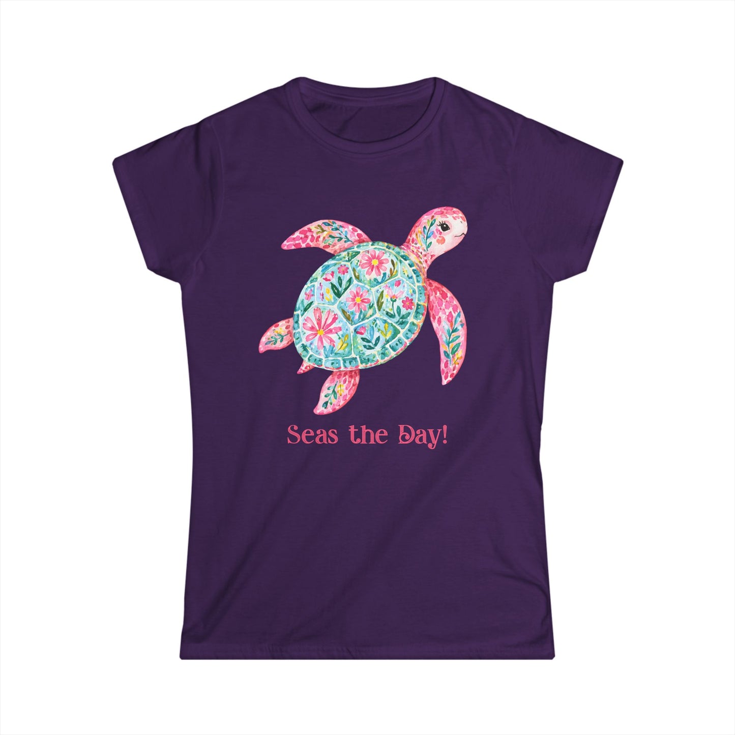 Female T-Shirt - Animal - Seas the Day Turtle (01)