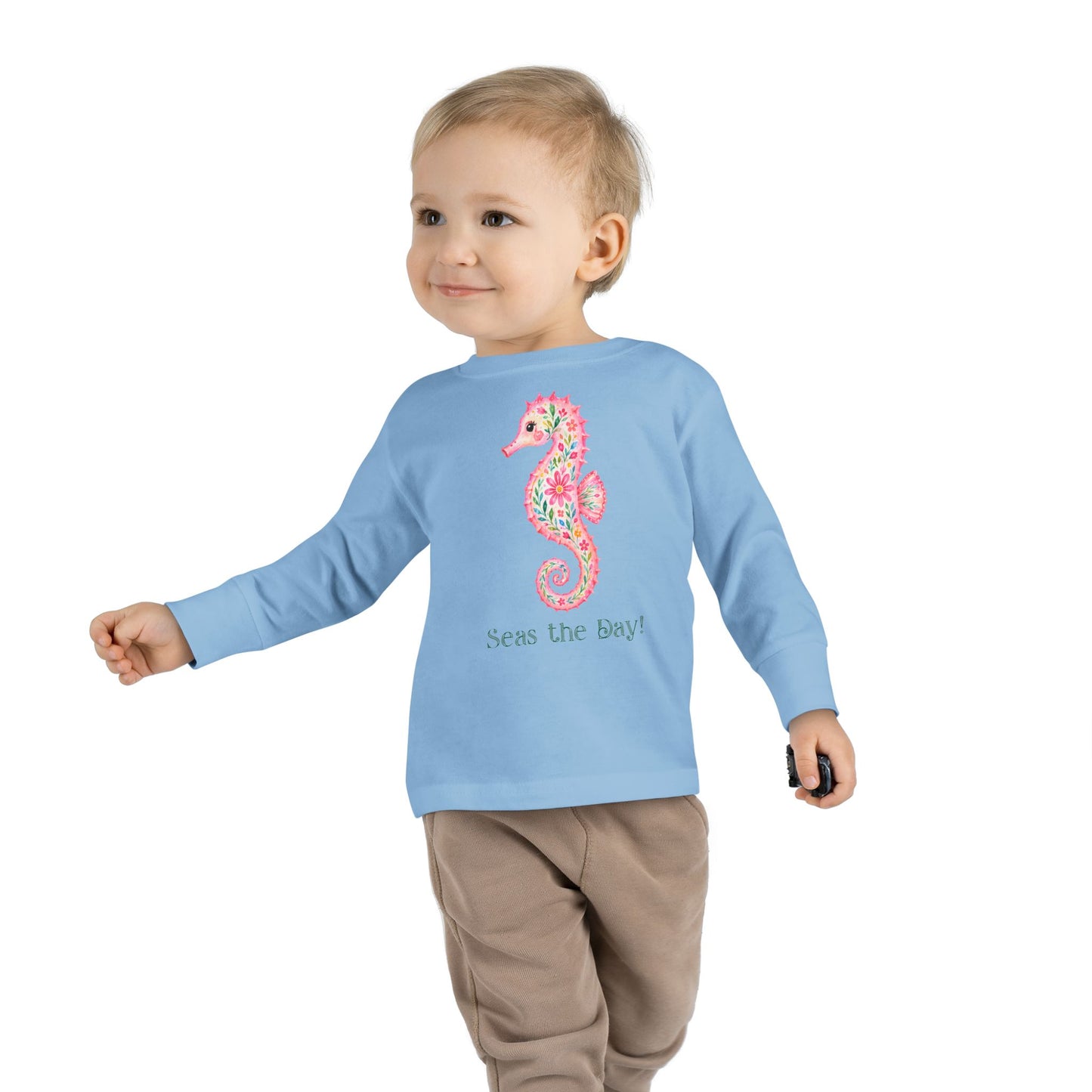 Toddler LS Tee - Animal - Seas the Day Seahorse (01)