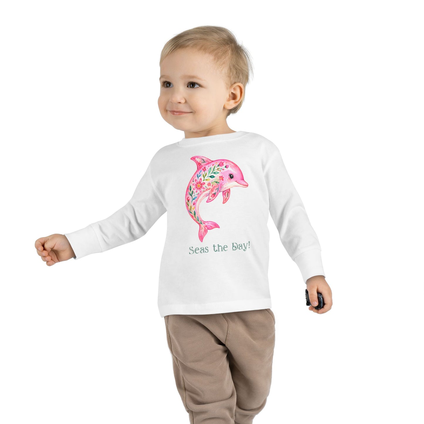 Toddler LS Tee - Animal - Seas the Day Dolphin (01)