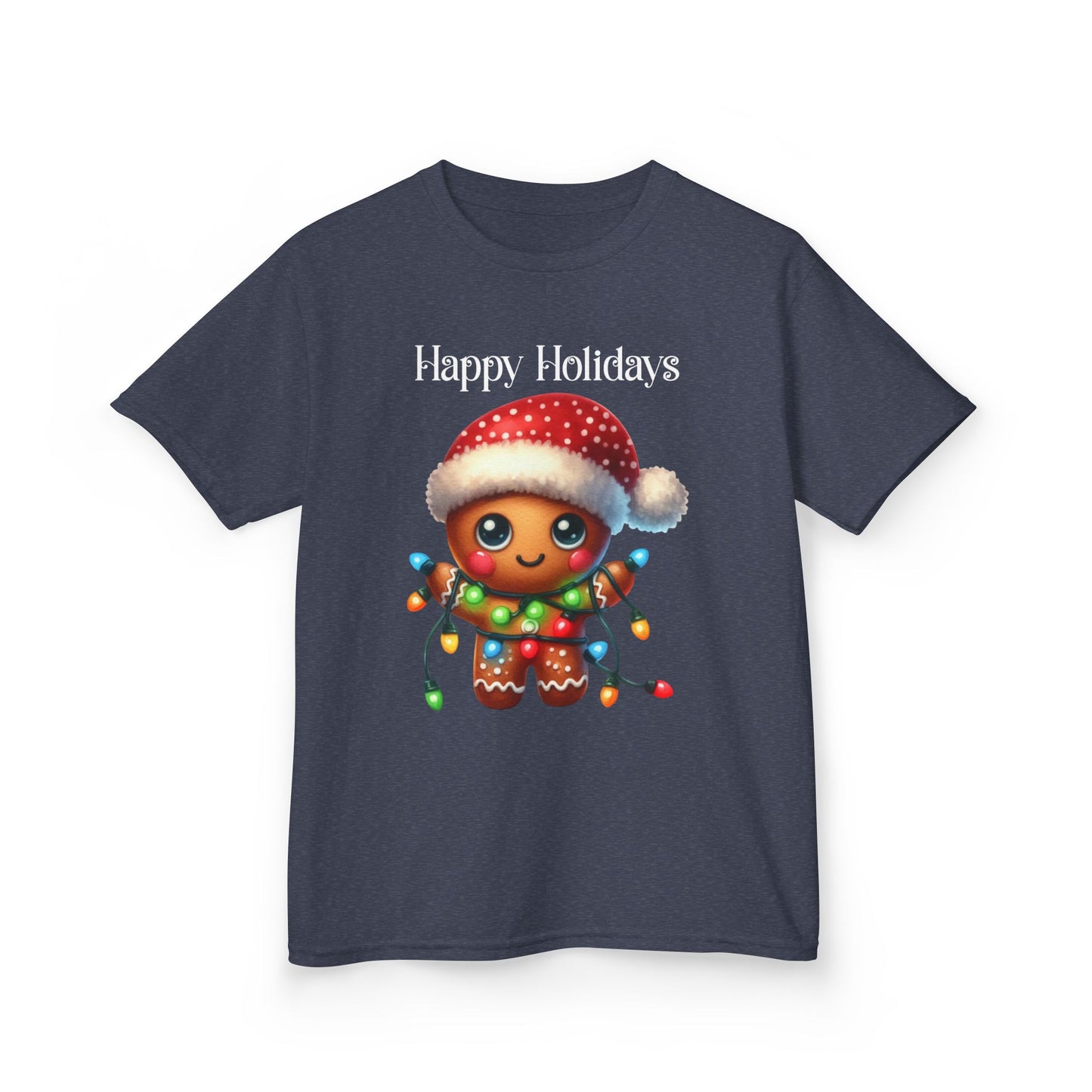 Child Tee - Christmas - Gingerbread - Happy Holidays (02a)