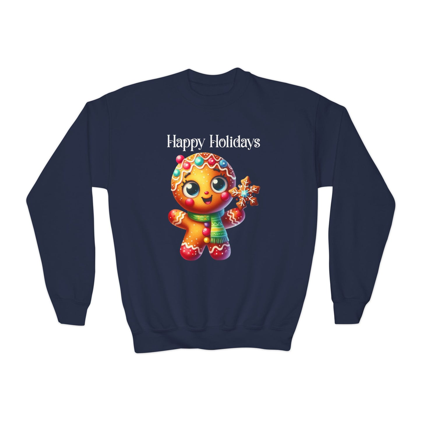 Child Sweatshirt - Christmas - Gingerbread - Happy Holidays (03a)
