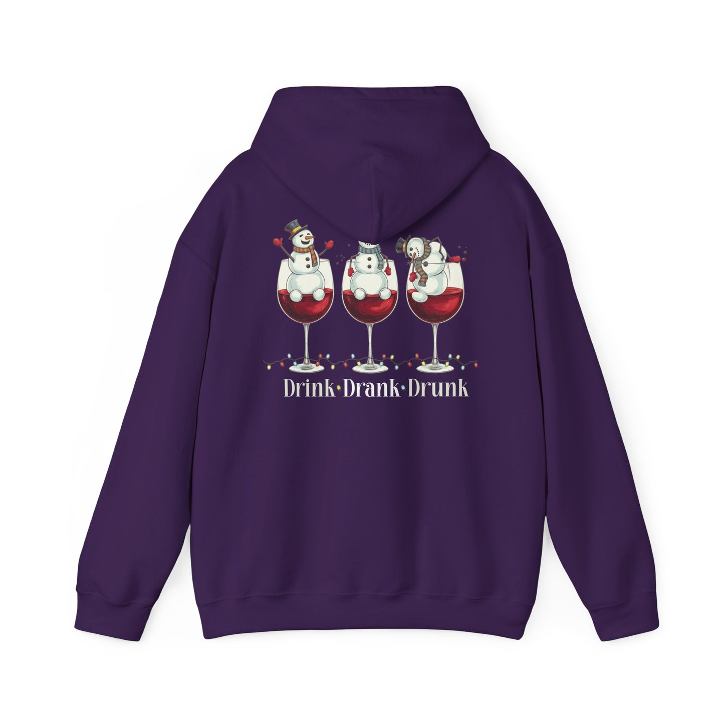 Heavy Blend Hoodie - Winter - Snowmen Drink Drank Drunk (01)