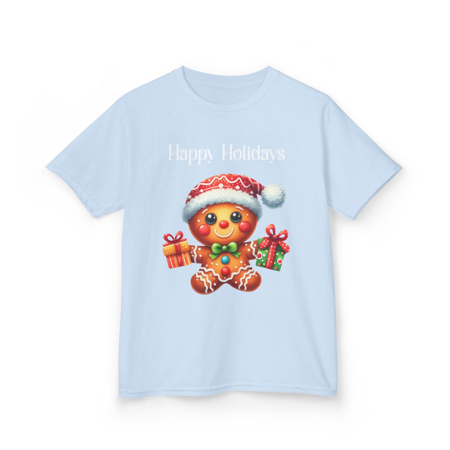 Child Tee - Christmas - Gingerbread - Happy Holidays (01a)
