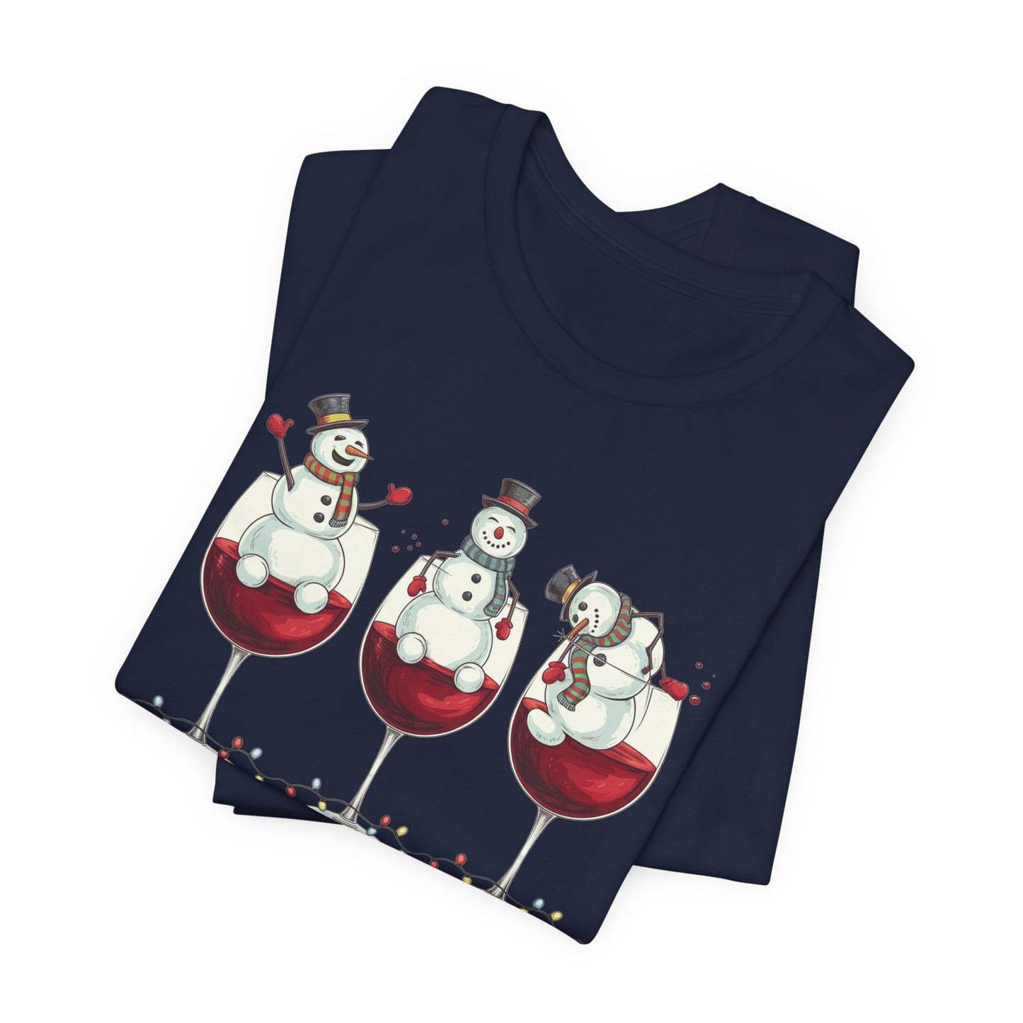 T-shirt - Christmas - Wine Snowmen (01)